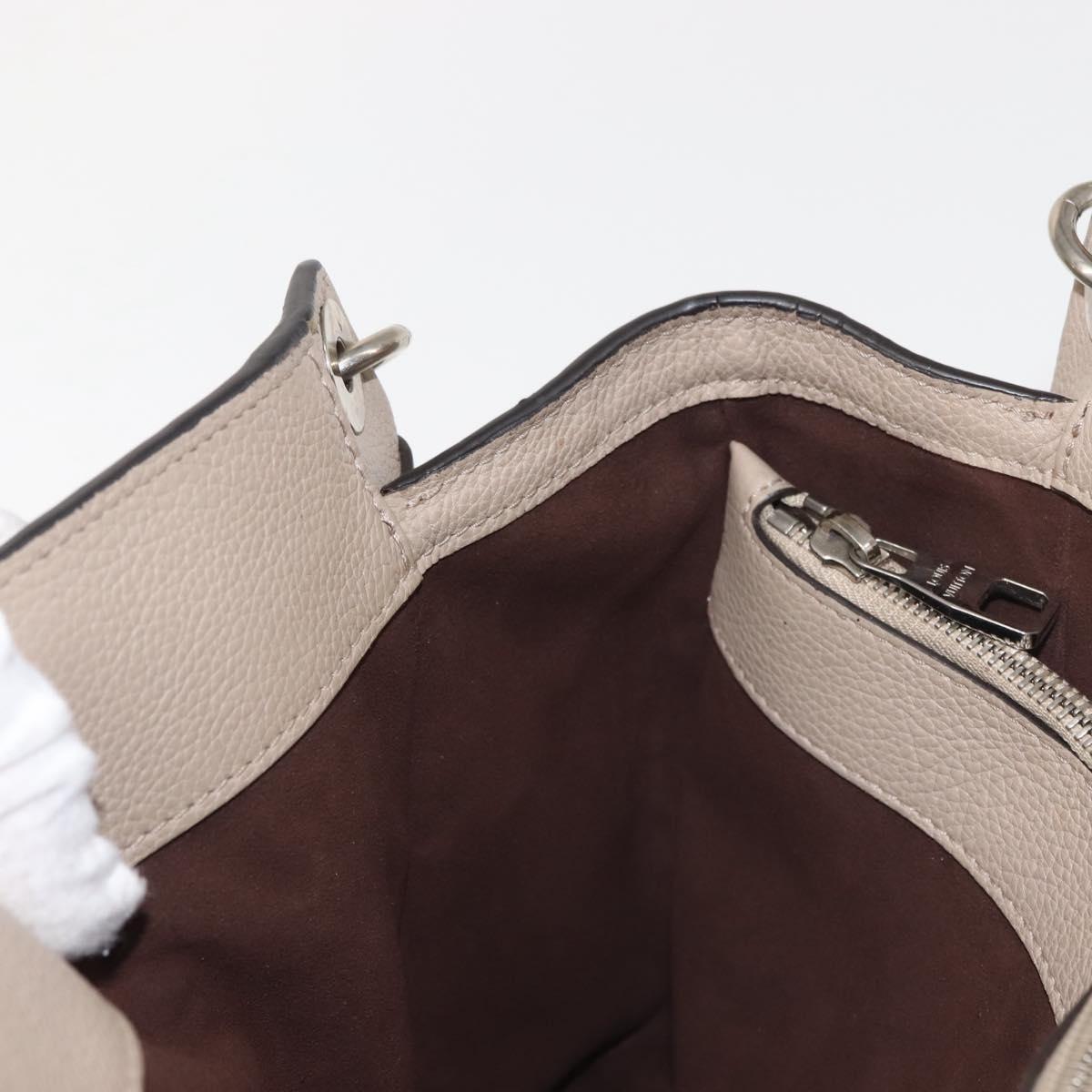 LOUIS VUITTON Monogram Mahina Sevres Bag Leather Beige M41791 LV Auth BA6064