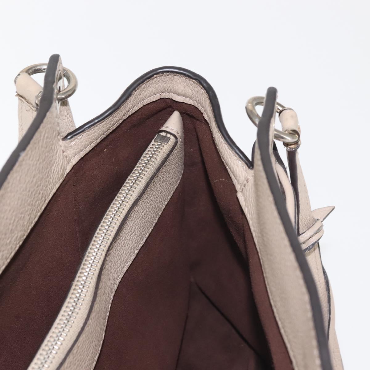 LOUIS VUITTON Monogram Mahina Sevres Bag Leather Beige M41791 LV Auth BA6064