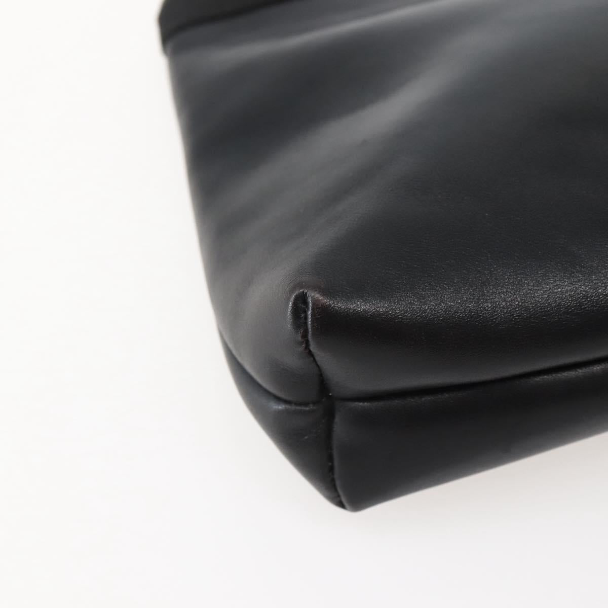 Salvatore Ferragamo Vala Shoulder Bag Leather Black Gold Auth BA6076