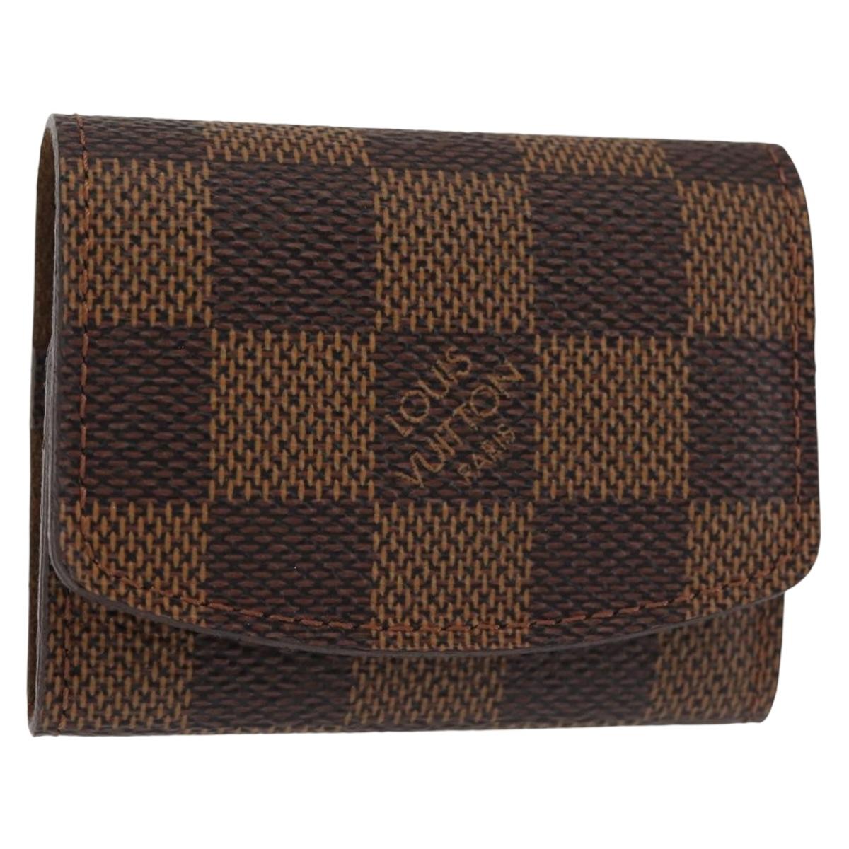 LOUIS VUITTON Damier Ebene Cuffs Cuff Case LV Auth BA6087