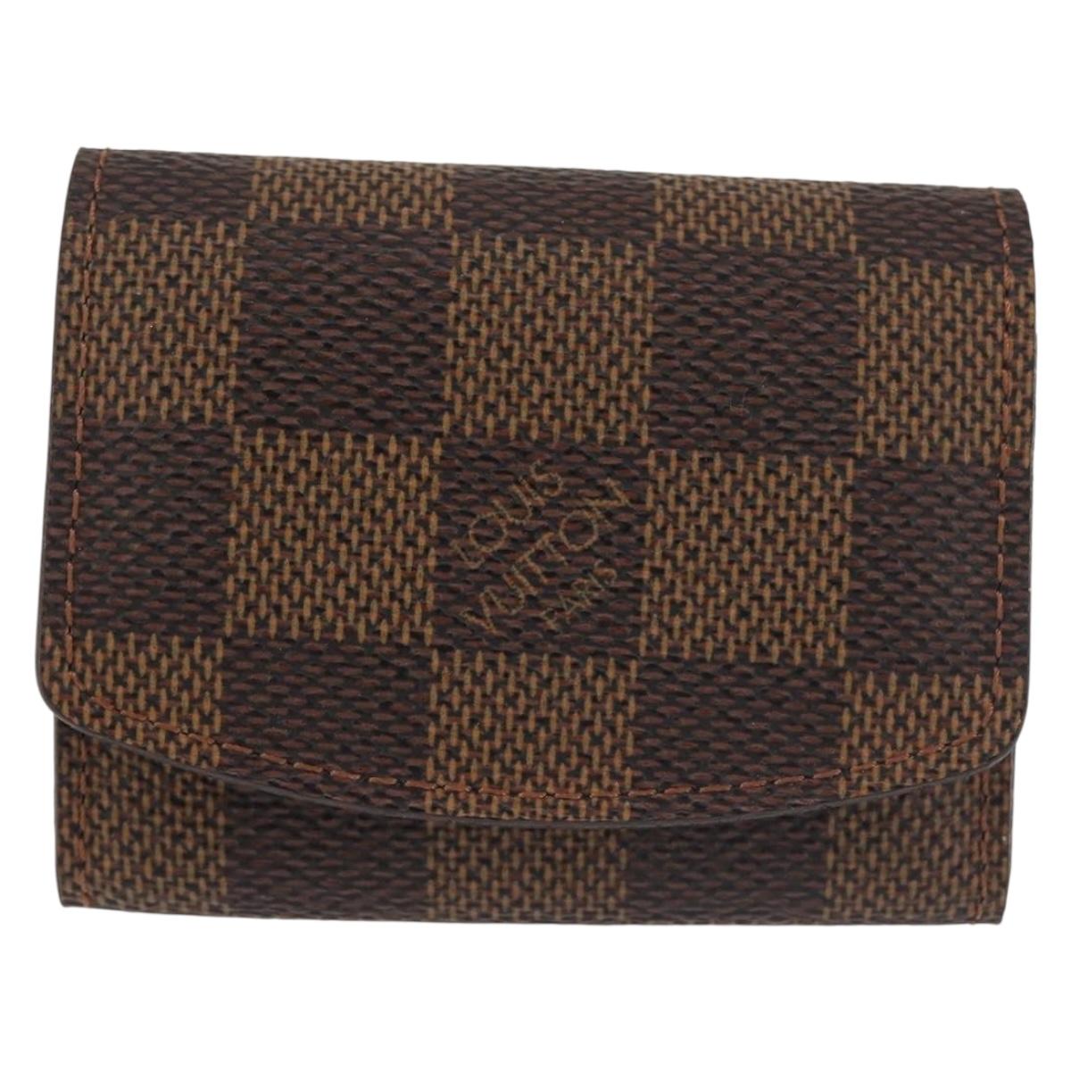 LOUIS VUITTON Damier Ebene Cuffs Cuff Case LV Auth BA6088