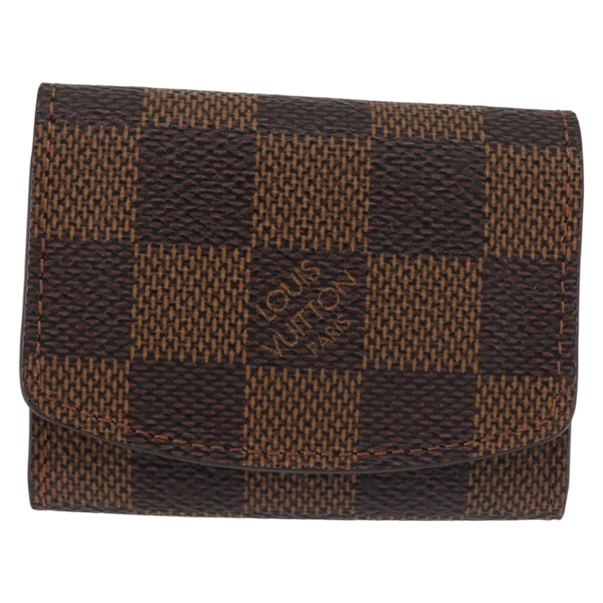 LOUIS VUITTON Damier Ebene Cuffs Cuff Case LV Auth BA6090