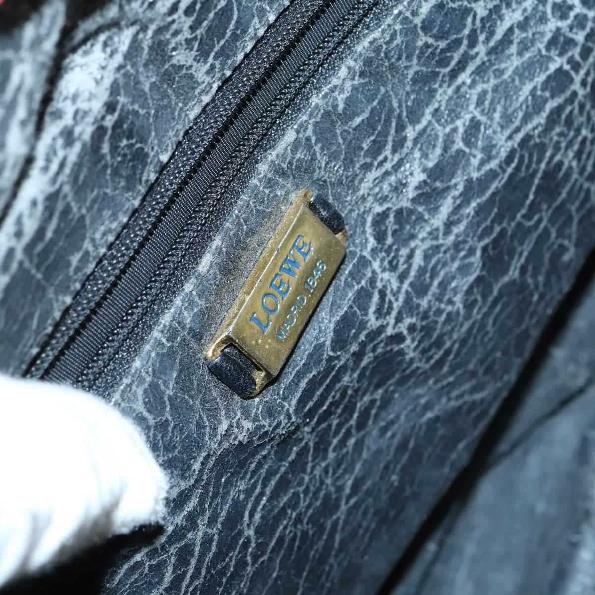 LOEWE Shoulder Bag Leather Orange Gold Auth BA6091