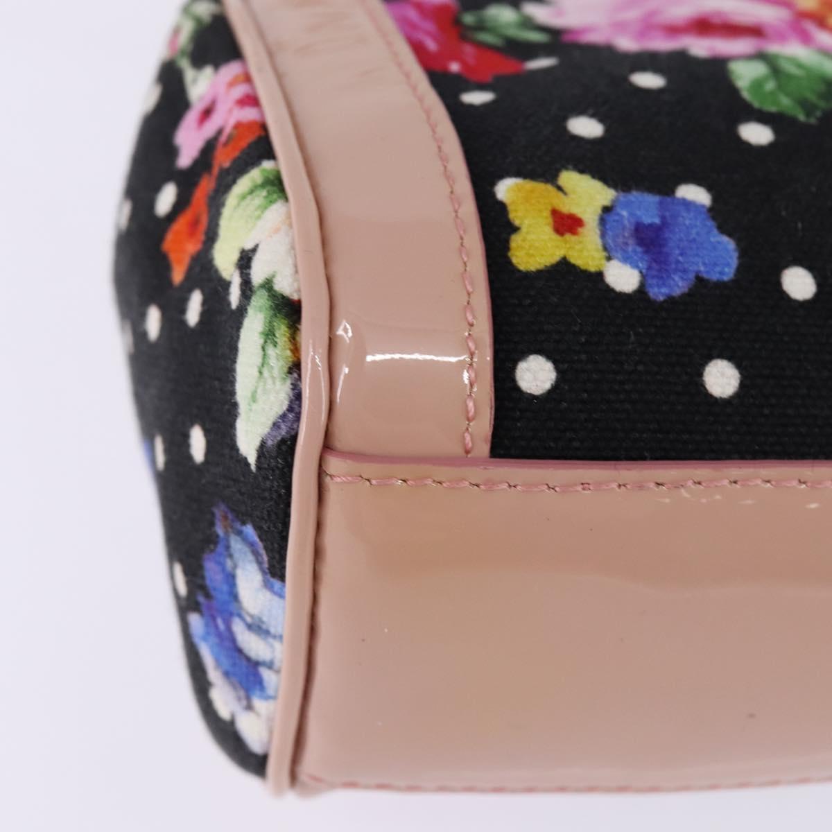 DOLCE&GABBANA Hand Bag Canvas Black Gold Auth BA6092