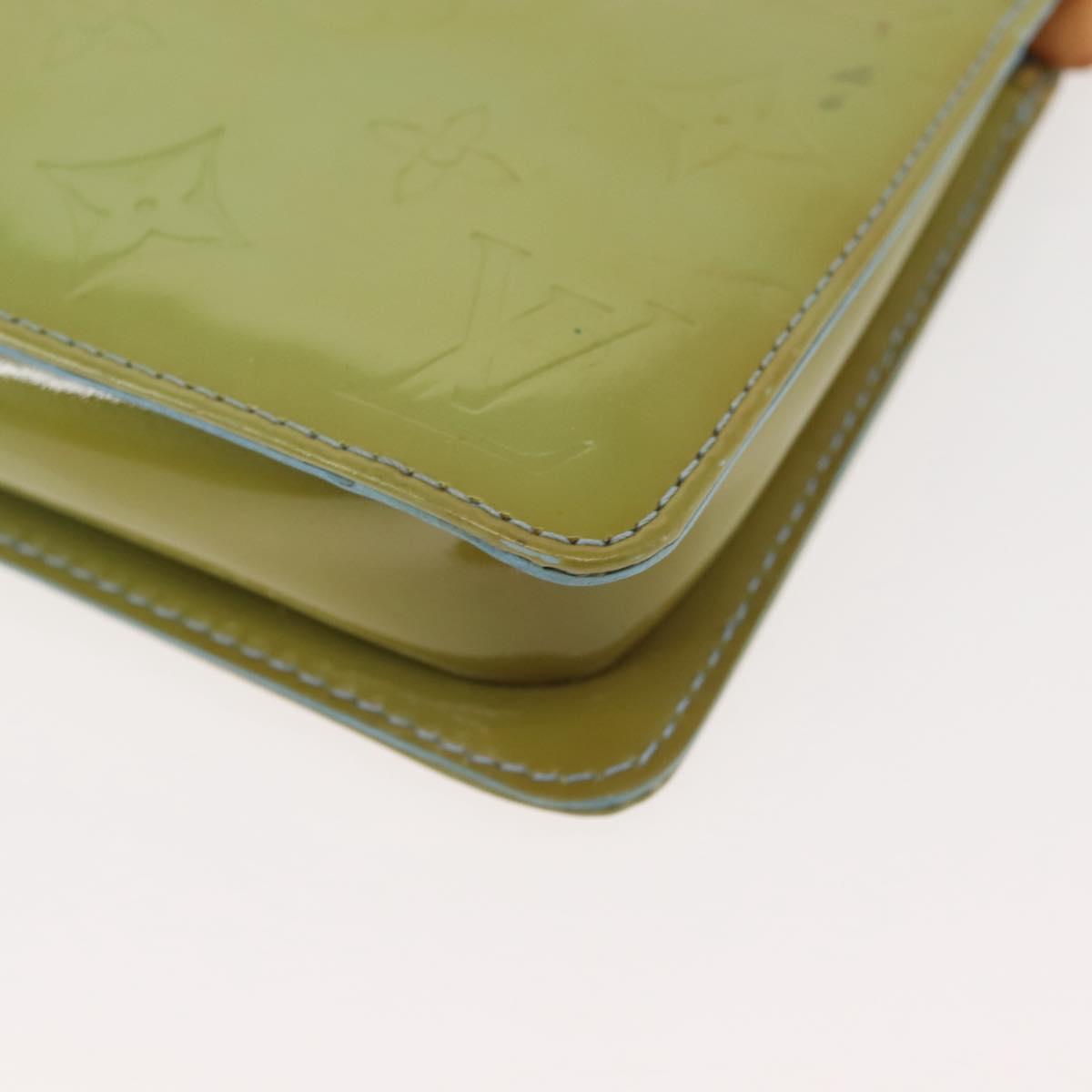 LOUIS VUITTON Monogram Vernis Lexington Pouch Baby Blue M91011 LV Auth BA6095