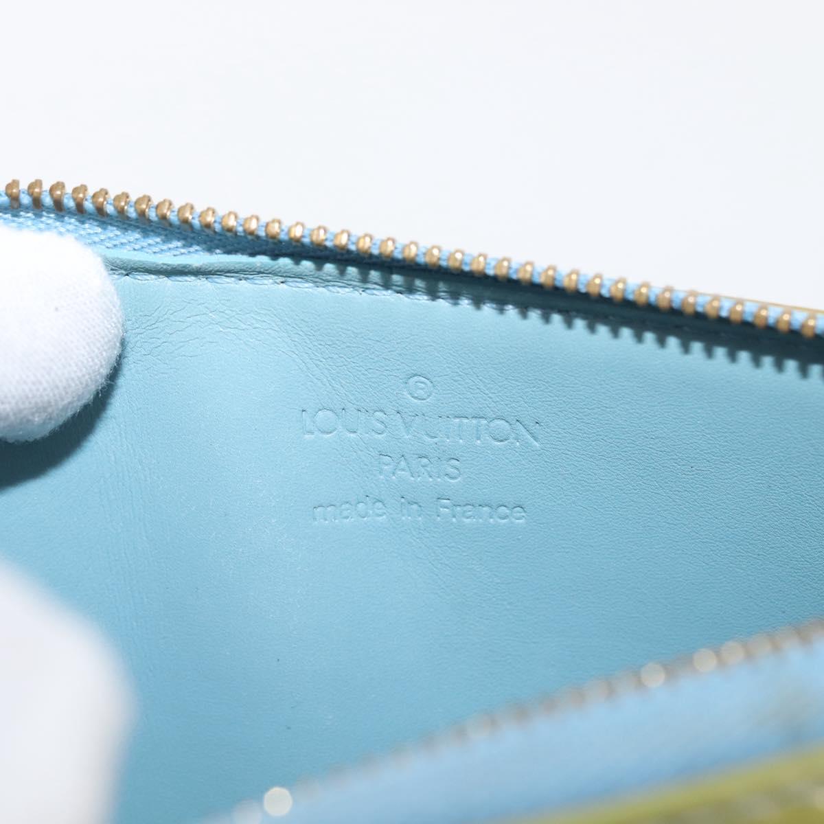 LOUIS VUITTON Monogram Vernis Lexington Pouch Baby Blue M91011 LV Auth BA6095