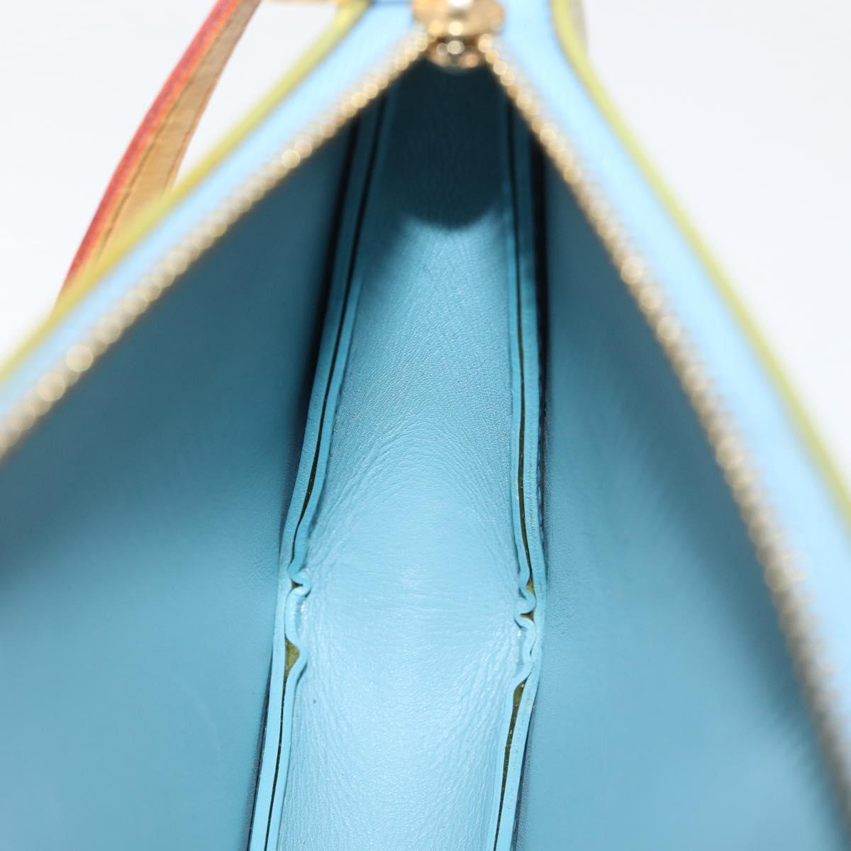 LOUIS VUITTON Monogram Vernis Lexington Pouch Baby Blue M91011 LV Auth BA6095