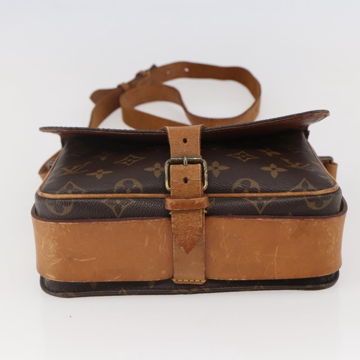 LOUIS VUITTON Monogram Cartouchiere MM Shoulder Bag M51253 LV Auth BA6113