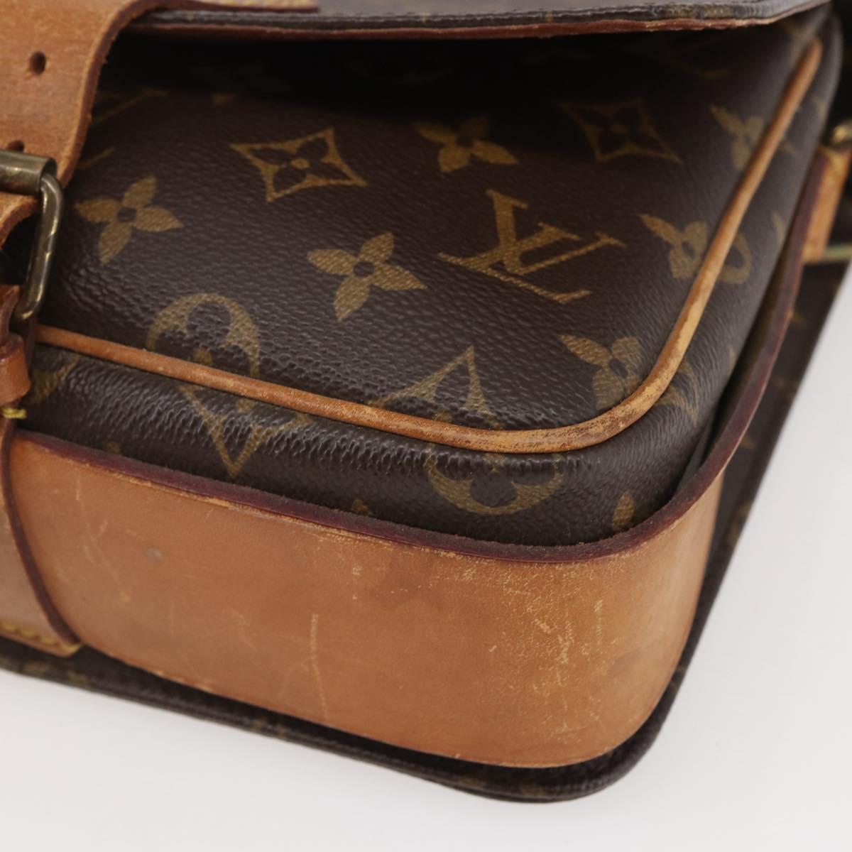 LOUIS VUITTON Monogram Cartouchiere MM Shoulder Bag M51253 LV Auth BA6113