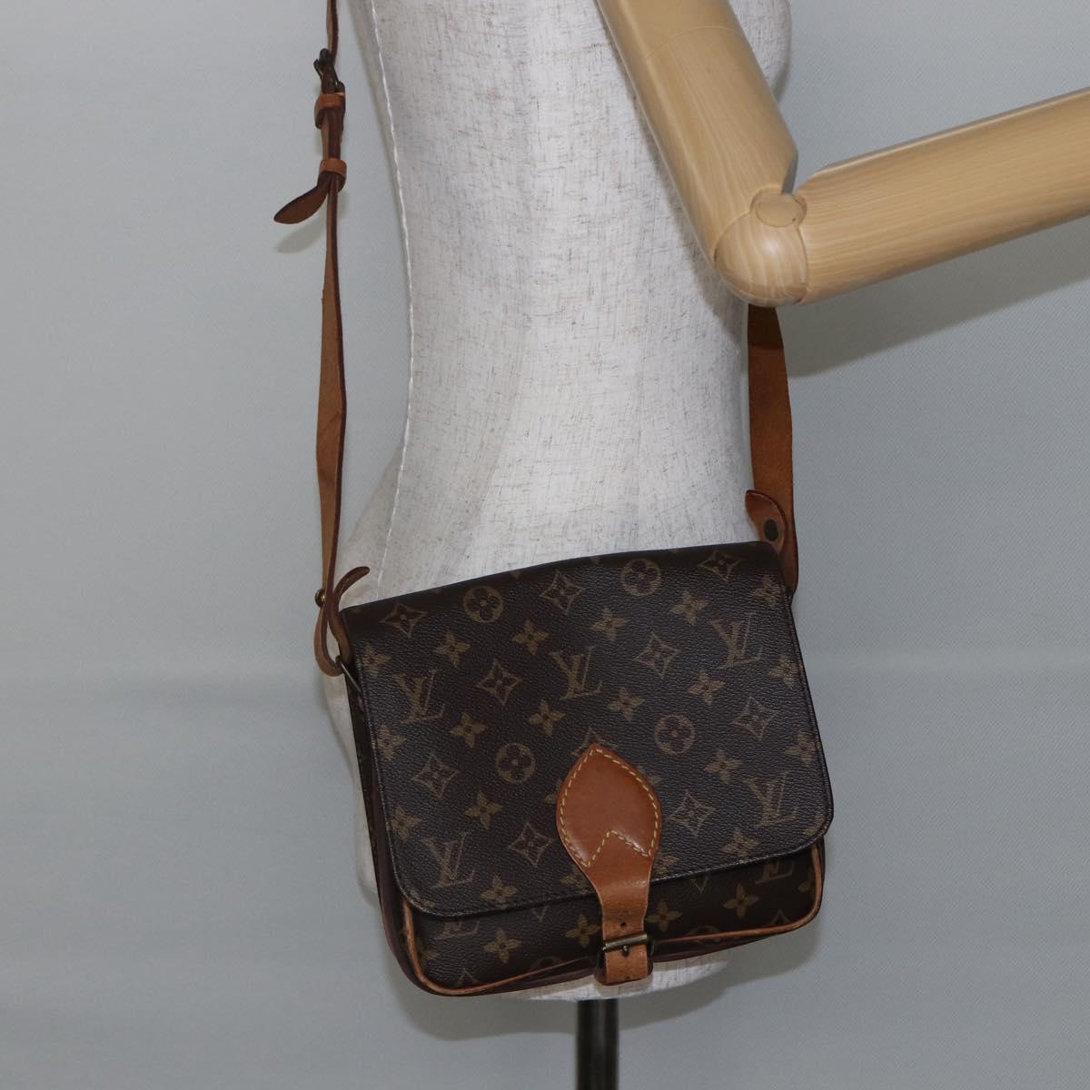 LOUIS VUITTON Monogram Cartouchiere MM Shoulder Bag M51253 LV Auth BA6113