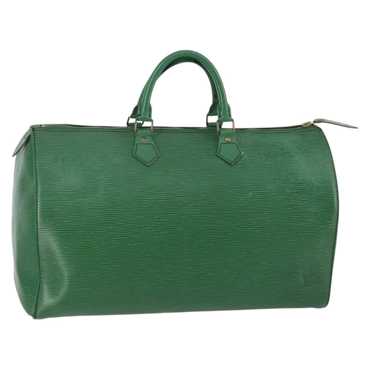 LOUIS VUITTON Epi Speedy 40 Hand Bag Green M42984 LV Auth BA6115