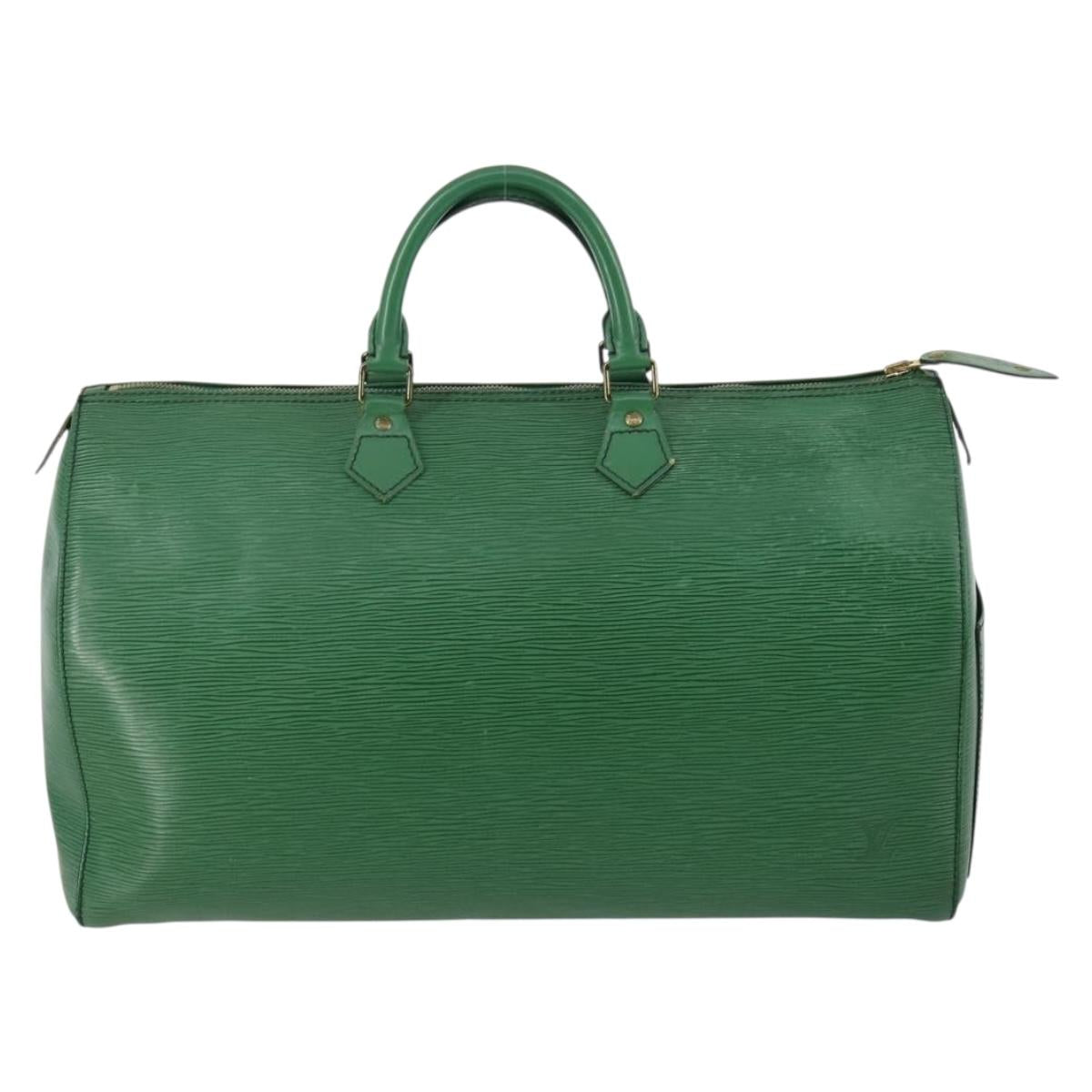 LOUIS VUITTON Epi Speedy 40 Hand Bag Green M42984 LV Auth BA6115
