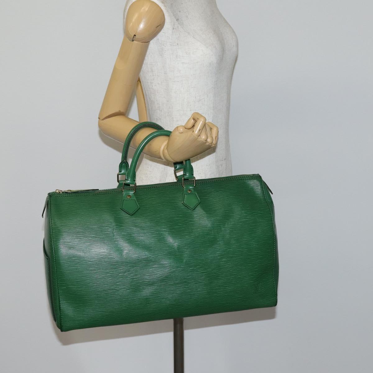 LOUIS VUITTON Epi Speedy 40 Hand Bag Green M42984 LV Auth BA6115