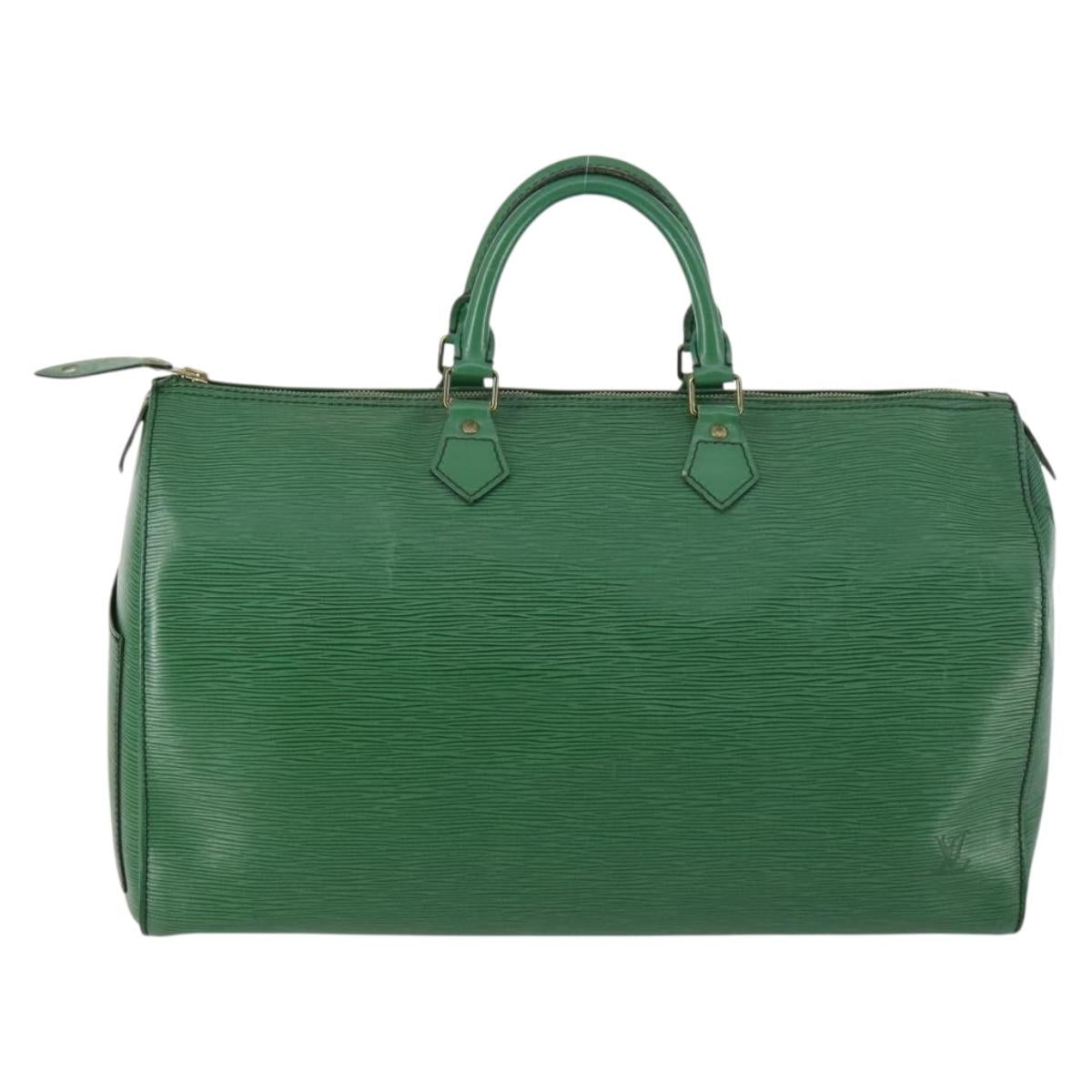 LOUIS VUITTON Epi Speedy 40 Hand Bag Green M42984 LV Auth BA6115