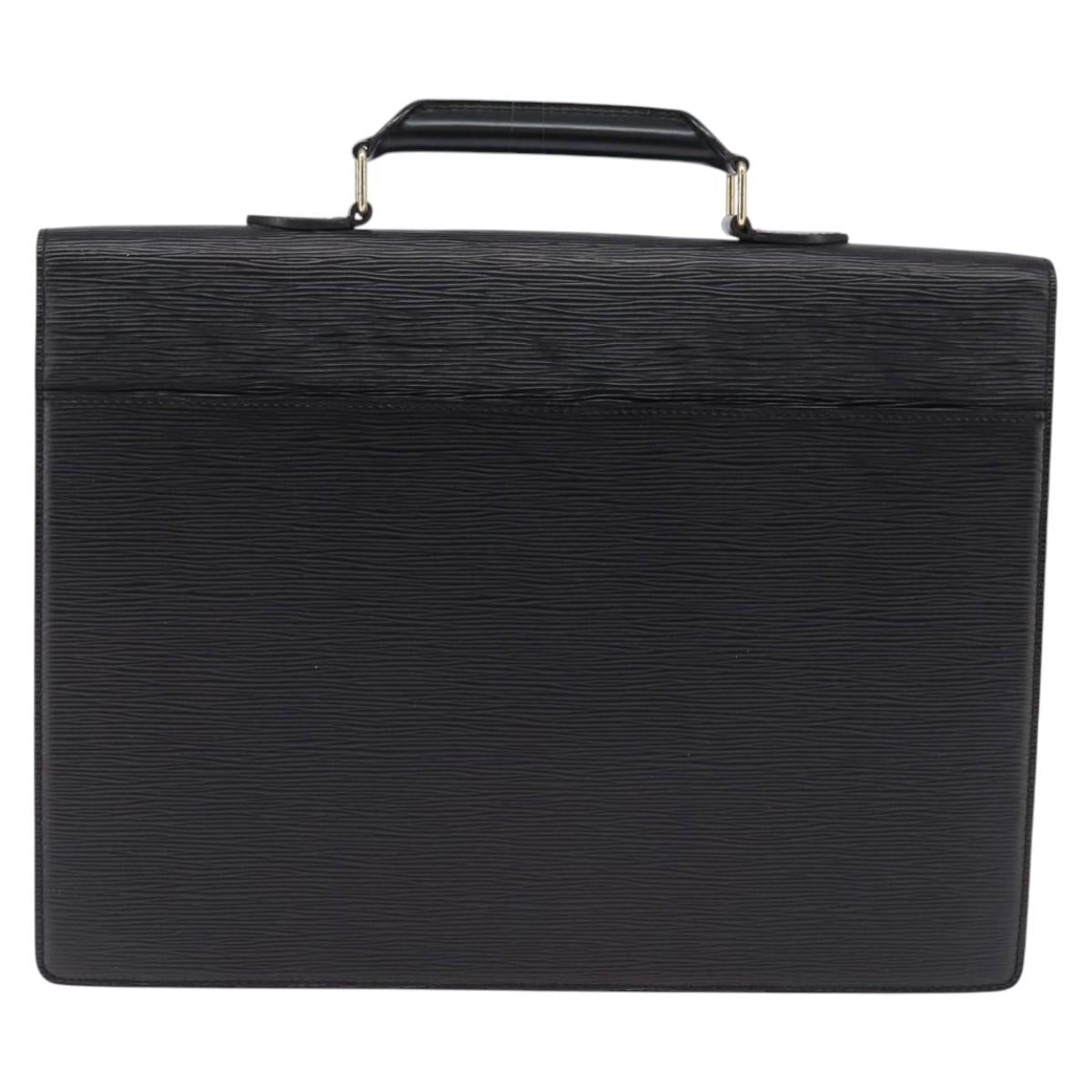 LOUIS VUITTON Epi Serviette Ambassador Business Bag Black M54412 LV Auth BA6117