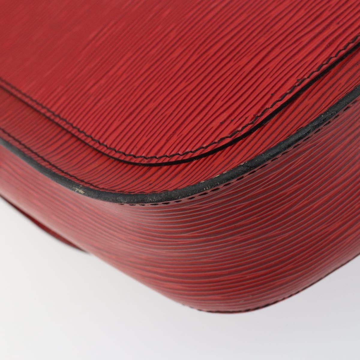 LOUIS VUITTON Epi Saint Cloud GM Shoulder Bag Red M52197 LV Auth BA6120