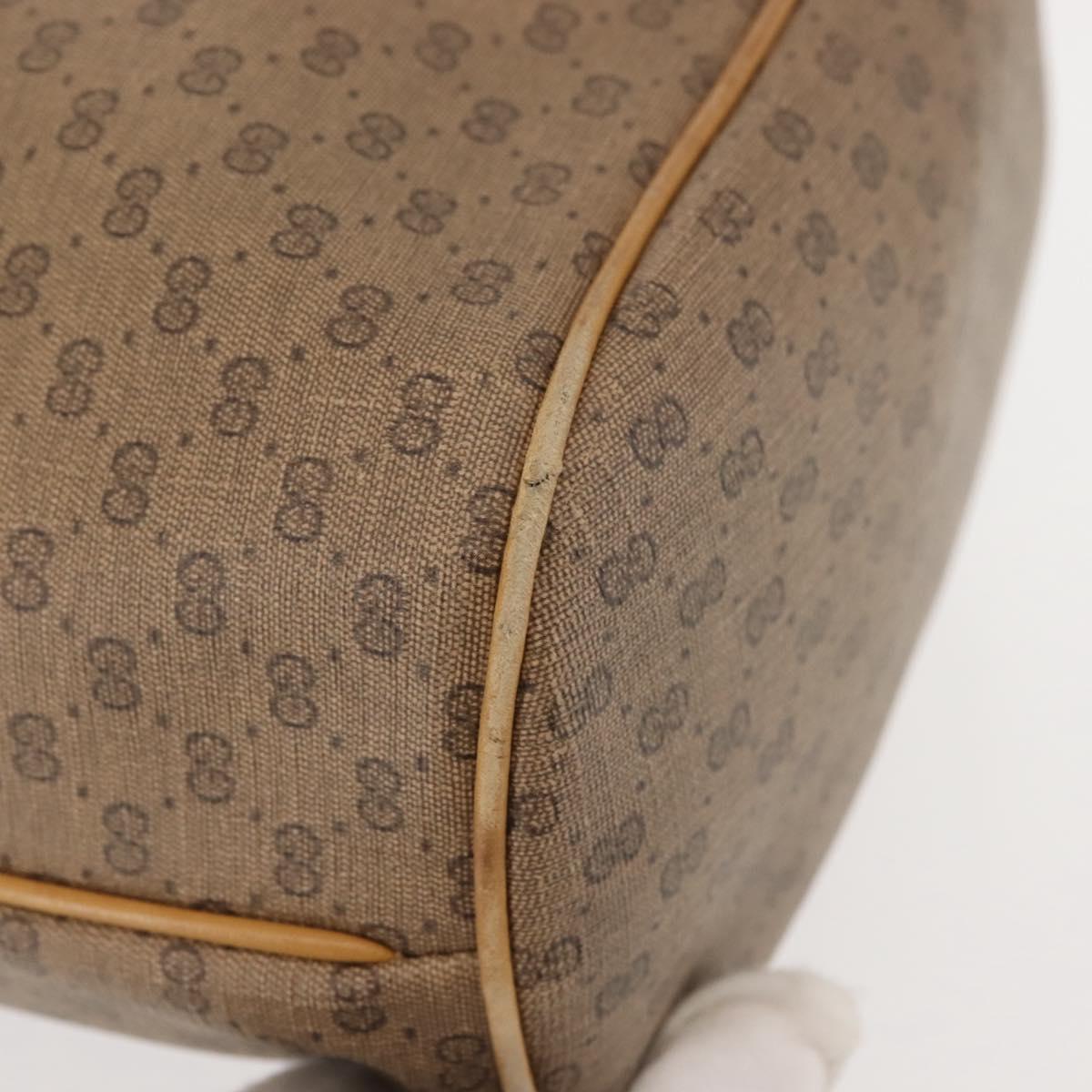 GUCCI Micro GG Supreme Shoulder Bag PVC Beige Gold 001 904 0791 Auth BA6122