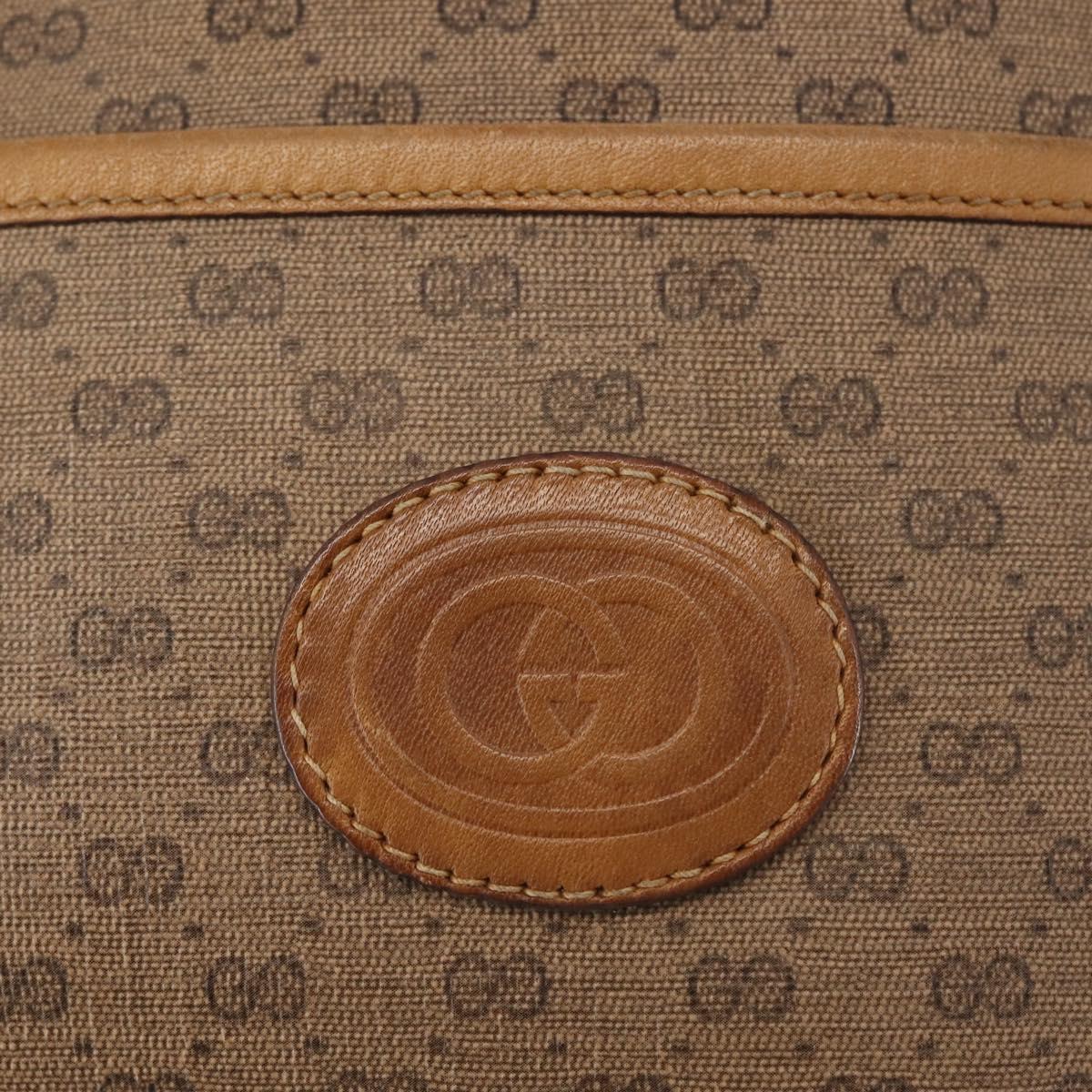 GUCCI Micro GG Supreme Shoulder Bag PVC Beige Gold 001 904 0791 Auth BA6122