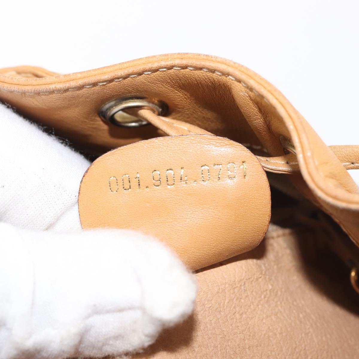 GUCCI Micro GG Supreme Shoulder Bag PVC Beige Gold 001 904 0791 Auth BA6122