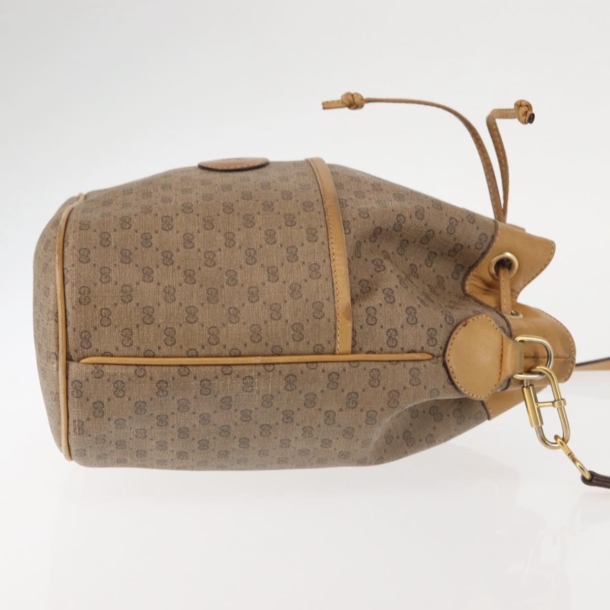 GUCCI Micro GG Supreme Shoulder Bag PVC Beige Gold 001 904 0791 Auth BA6122