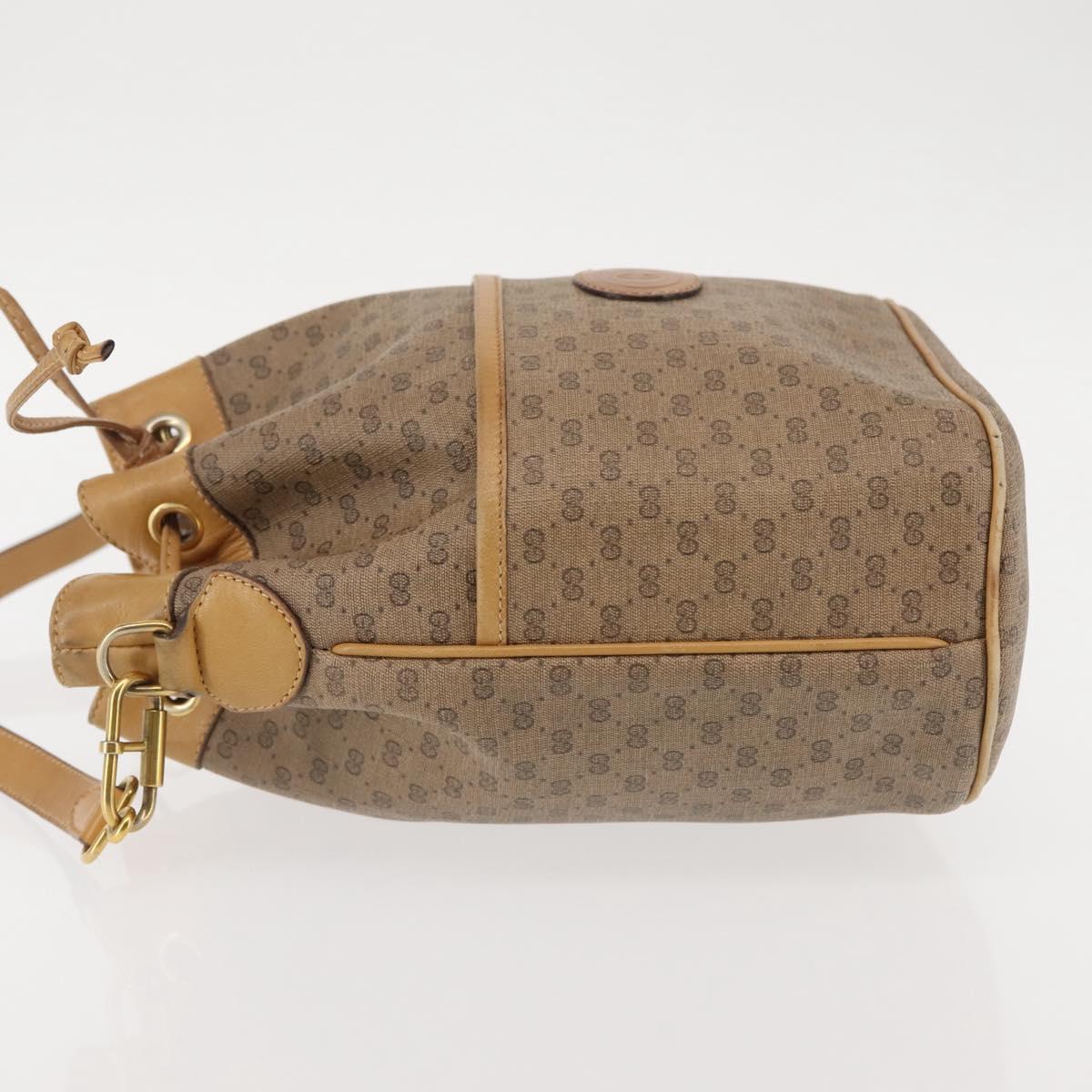GUCCI Micro GG Supreme Shoulder Bag PVC Beige Gold 001 904 0791 Auth BA6122