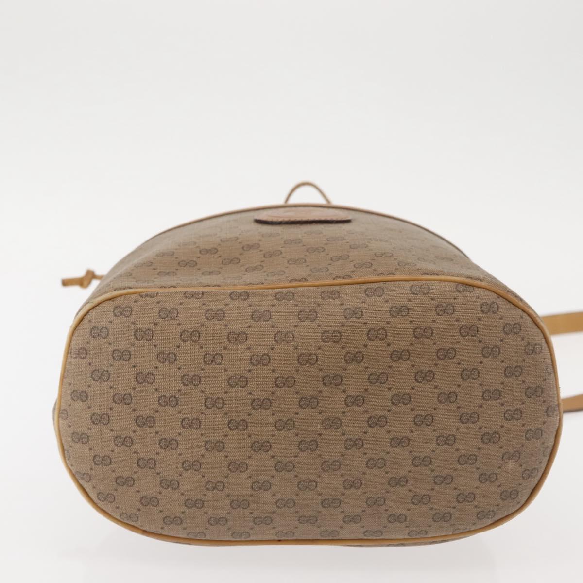 GUCCI Micro GG Supreme Shoulder Bag PVC Beige Gold 001 904 0791 Auth BA6122