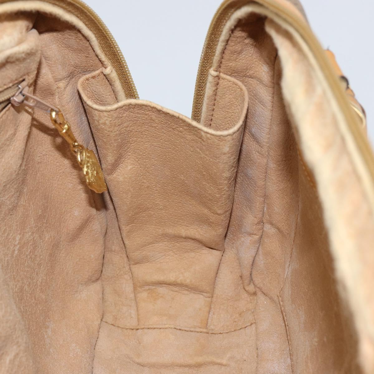 GUCCI Micro GG Supreme Hand Bag PVC Beige Gold 000 94 0030 Auth BA6124