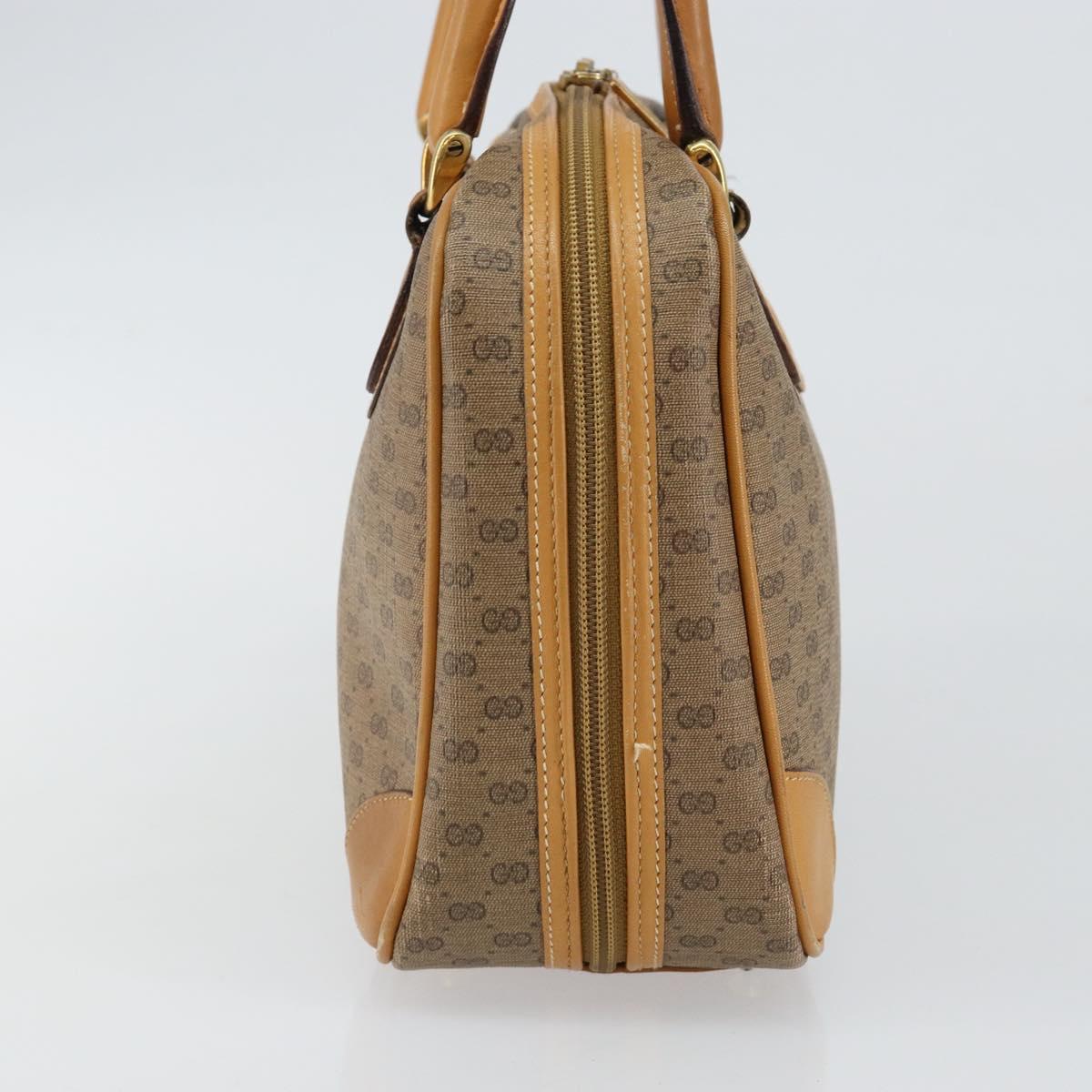 GUCCI Micro GG Supreme Hand Bag PVC Beige Gold 000 94 0030 Auth BA6124