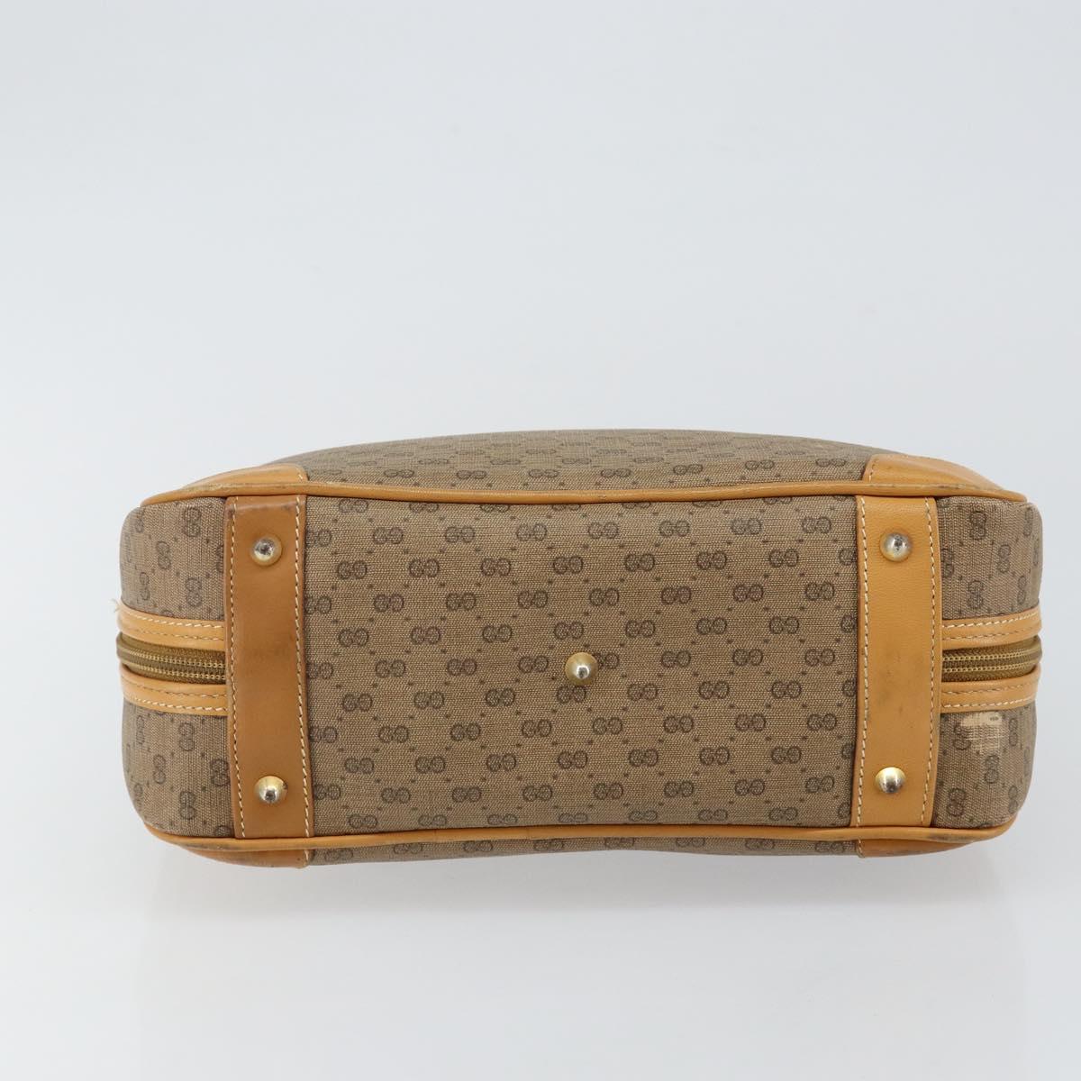 GUCCI Micro GG Supreme Hand Bag PVC Beige Gold 000 94 0030 Auth BA6124