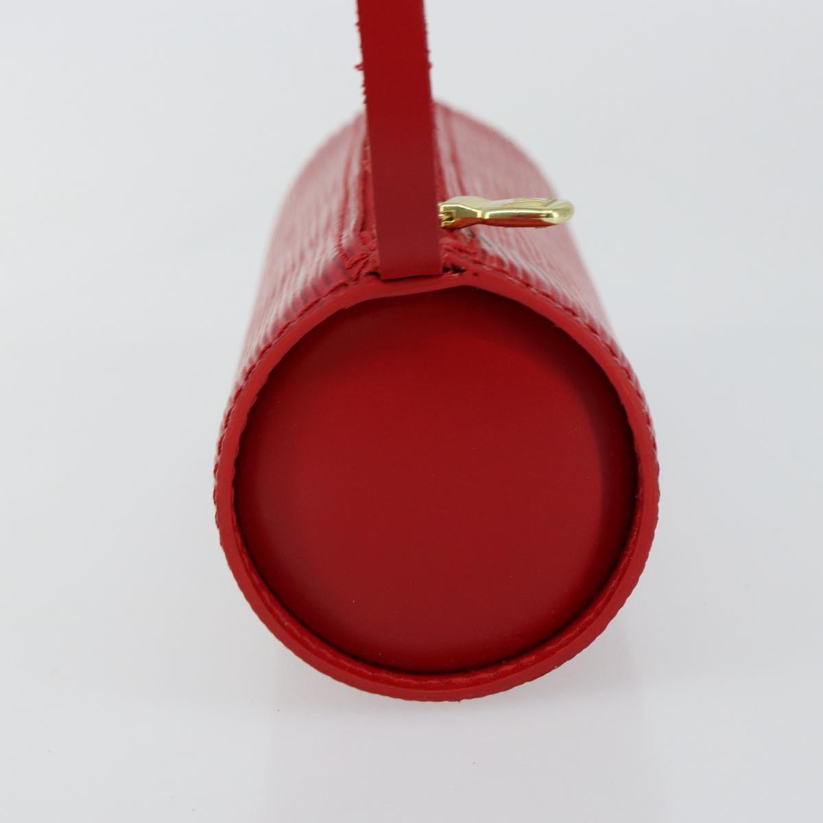 LOUIS VUITTON Epi Soufflot Pouch Accessory Pouch Red LV Auth BA6134