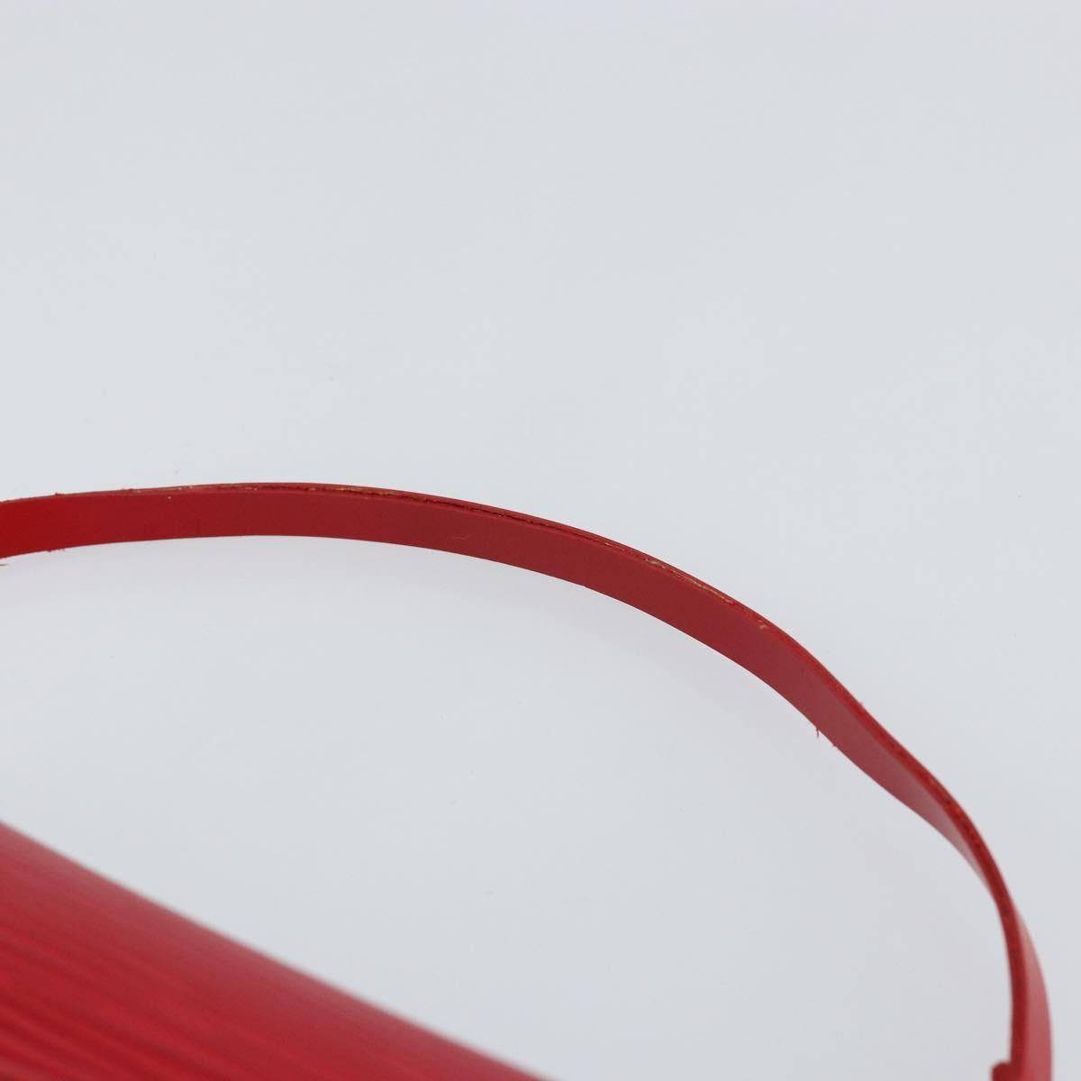 LOUIS VUITTON Epi Soufflot Pouch Accessory Pouch Red LV Auth BA6134