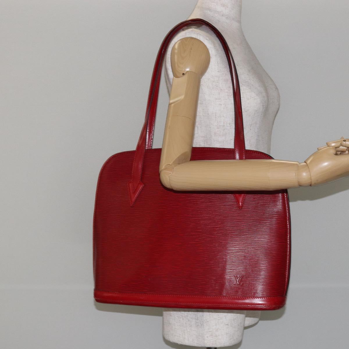 LOUIS VUITTON Epi Lussac Shoulder Bag Red M52287 LV Auth BA6137