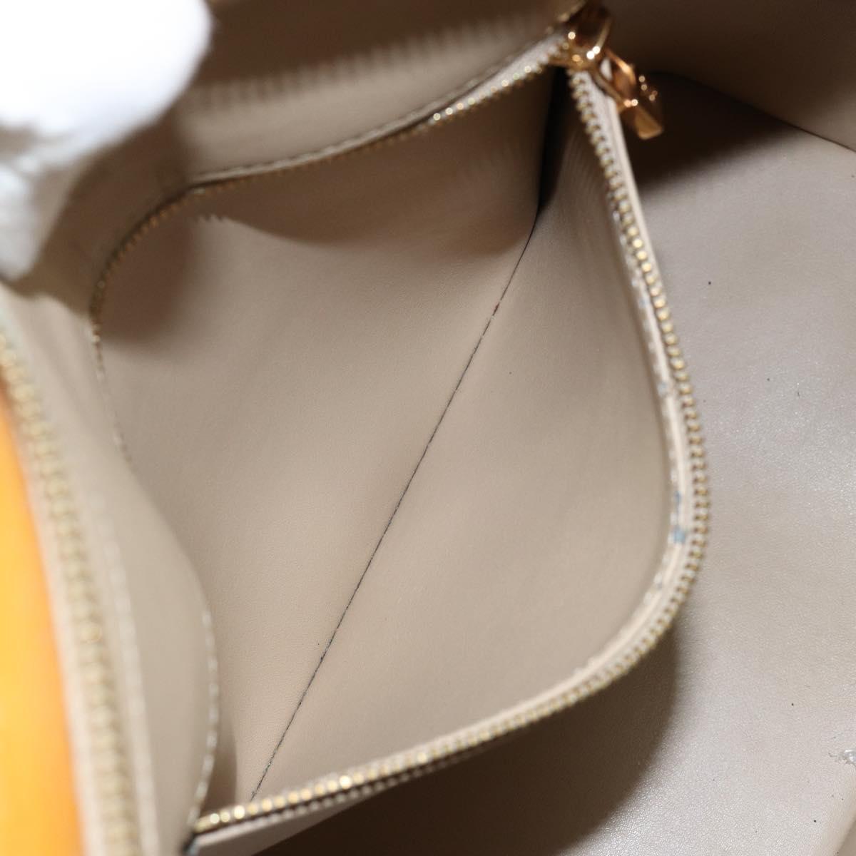 LOUIS VUITTON Monogram Vernis Houston Hand Bag Beige M91004 LV Auth BA6147