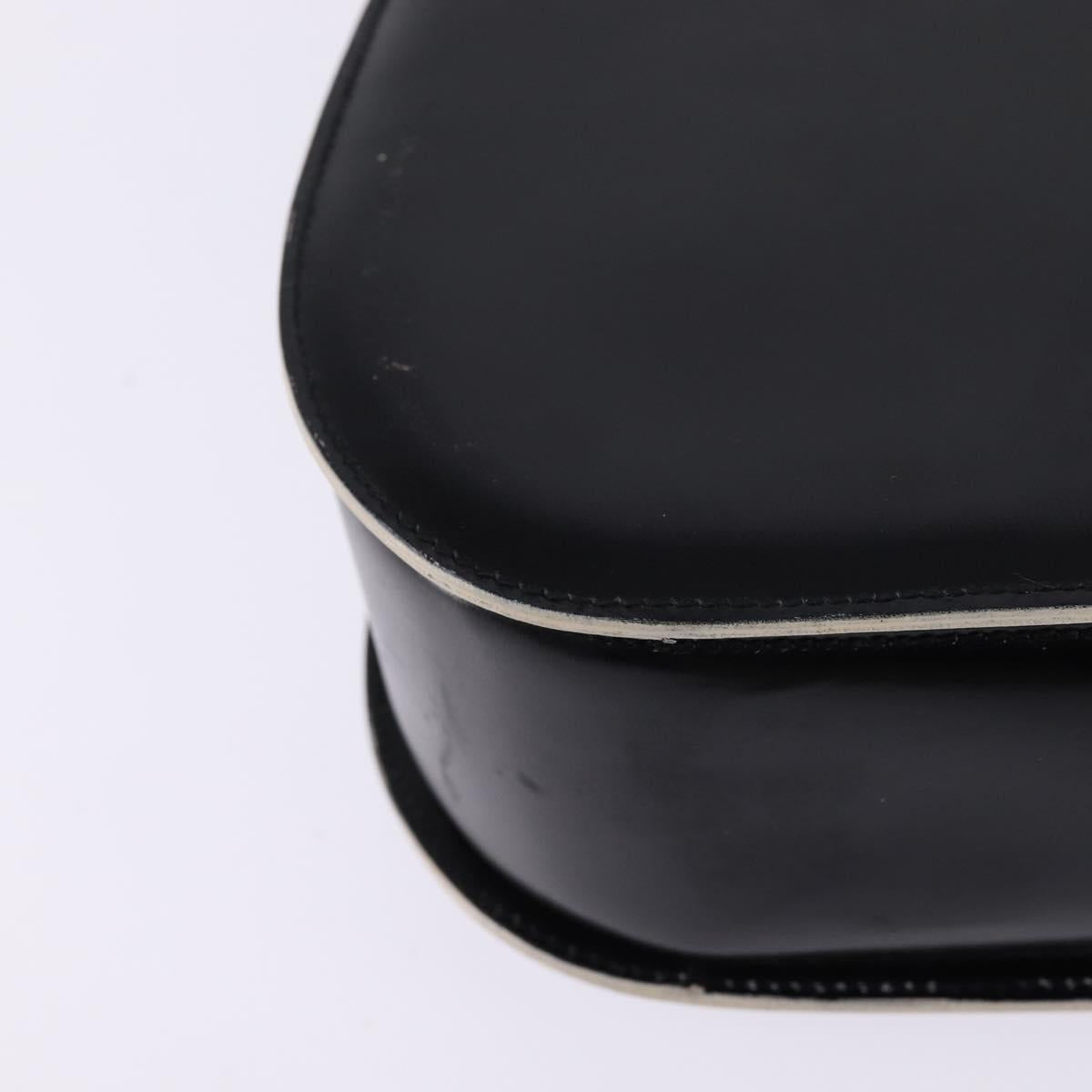 BALLY Shoulder Bag Leather Black Gold Auth BA6151