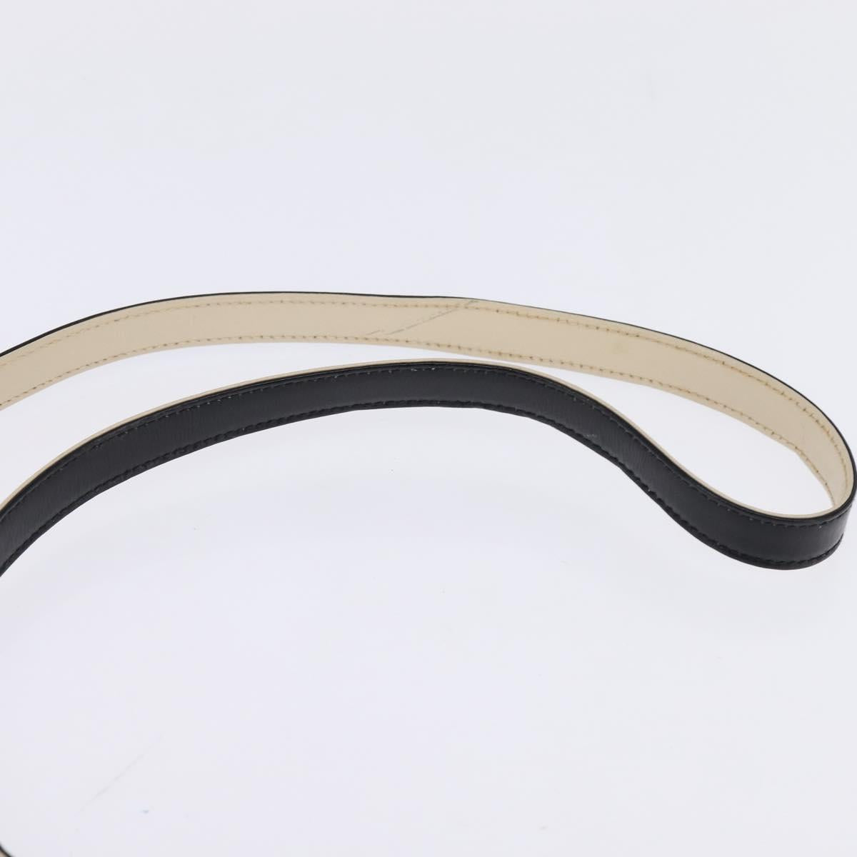 BALLY Shoulder Bag Leather Black Gold Auth BA6151