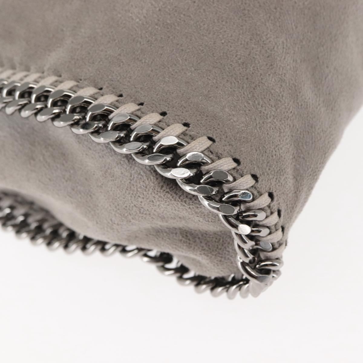 Stella MacCartney Falabella Chain Bag Suede Gray Silver 371223 Auth BA6154