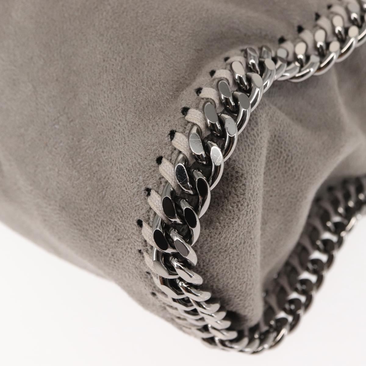 Stella MacCartney Falabella Chain Bag Suede Gray Silver 371223 Auth BA6154