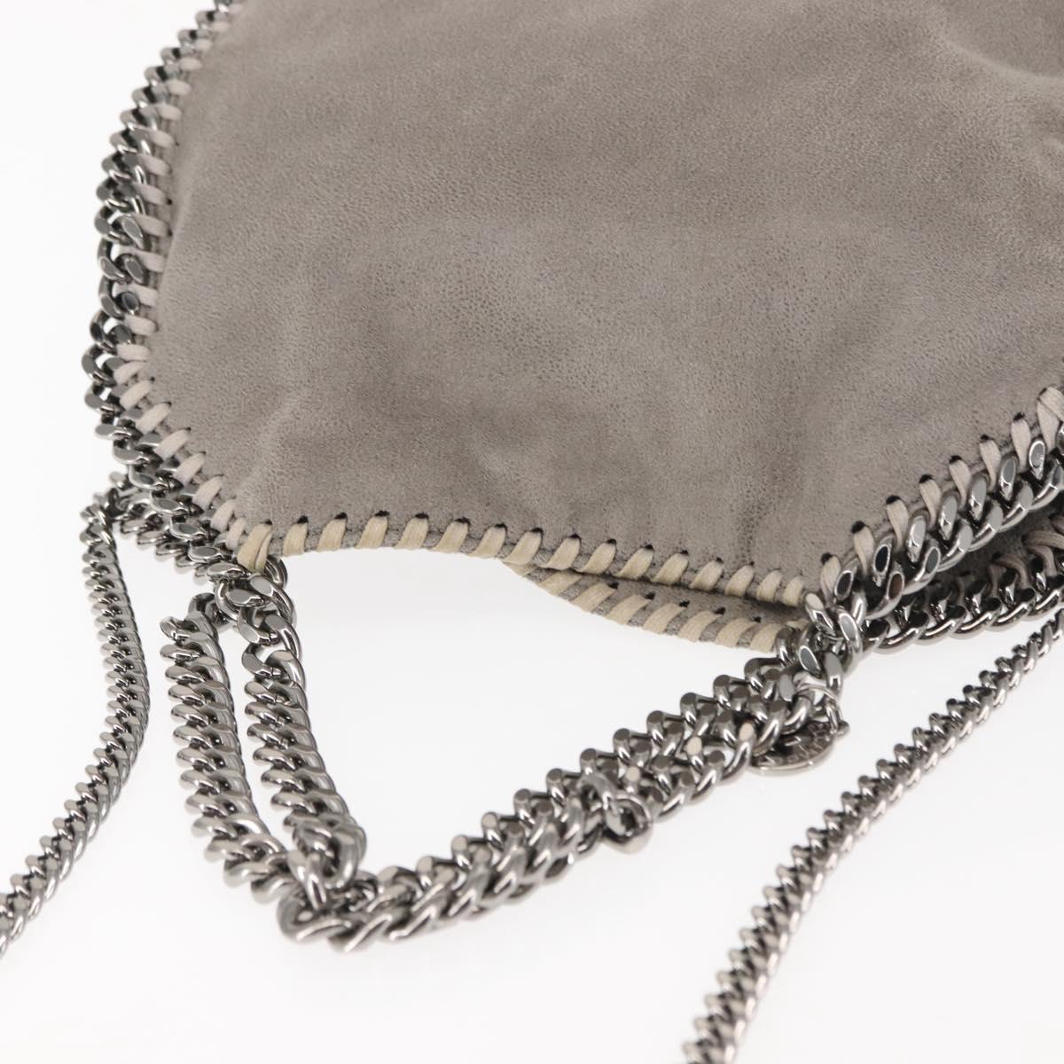 Stella MacCartney Falabella Chain Bag Suede Gray Silver 371223 Auth BA6154