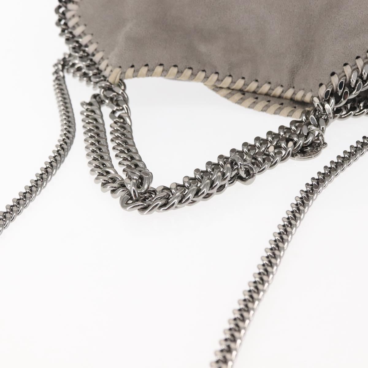 Stella MacCartney Falabella Chain Bag Suede Gray Silver 371223 Auth BA6154