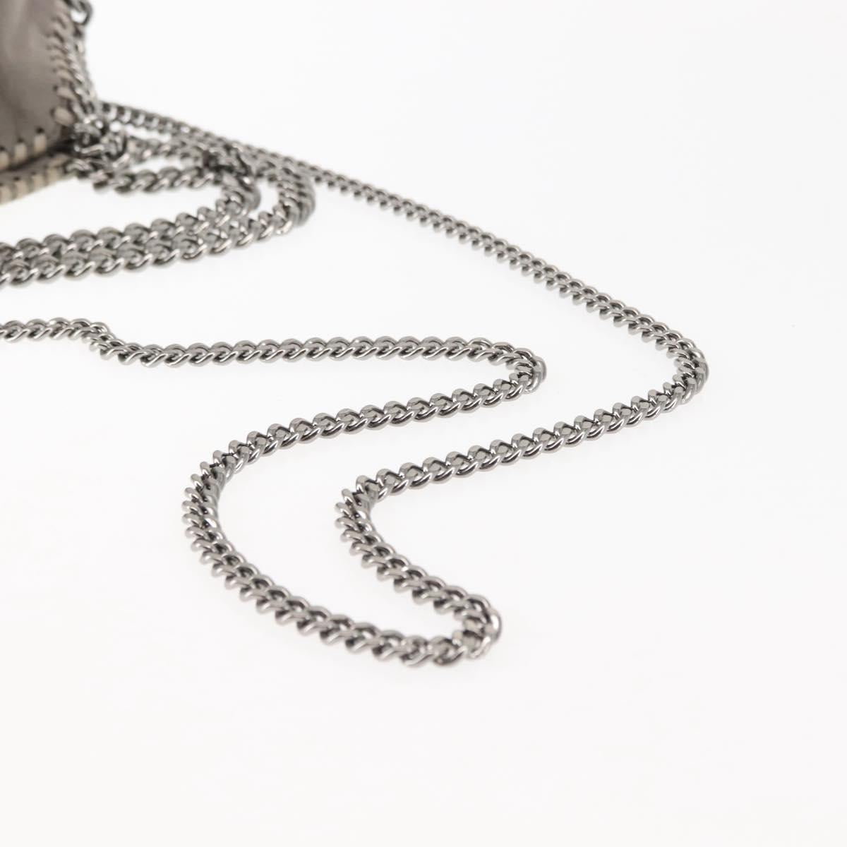 Stella MacCartney Falabella Chain Bag Suede Gray Silver 371223 Auth BA6154