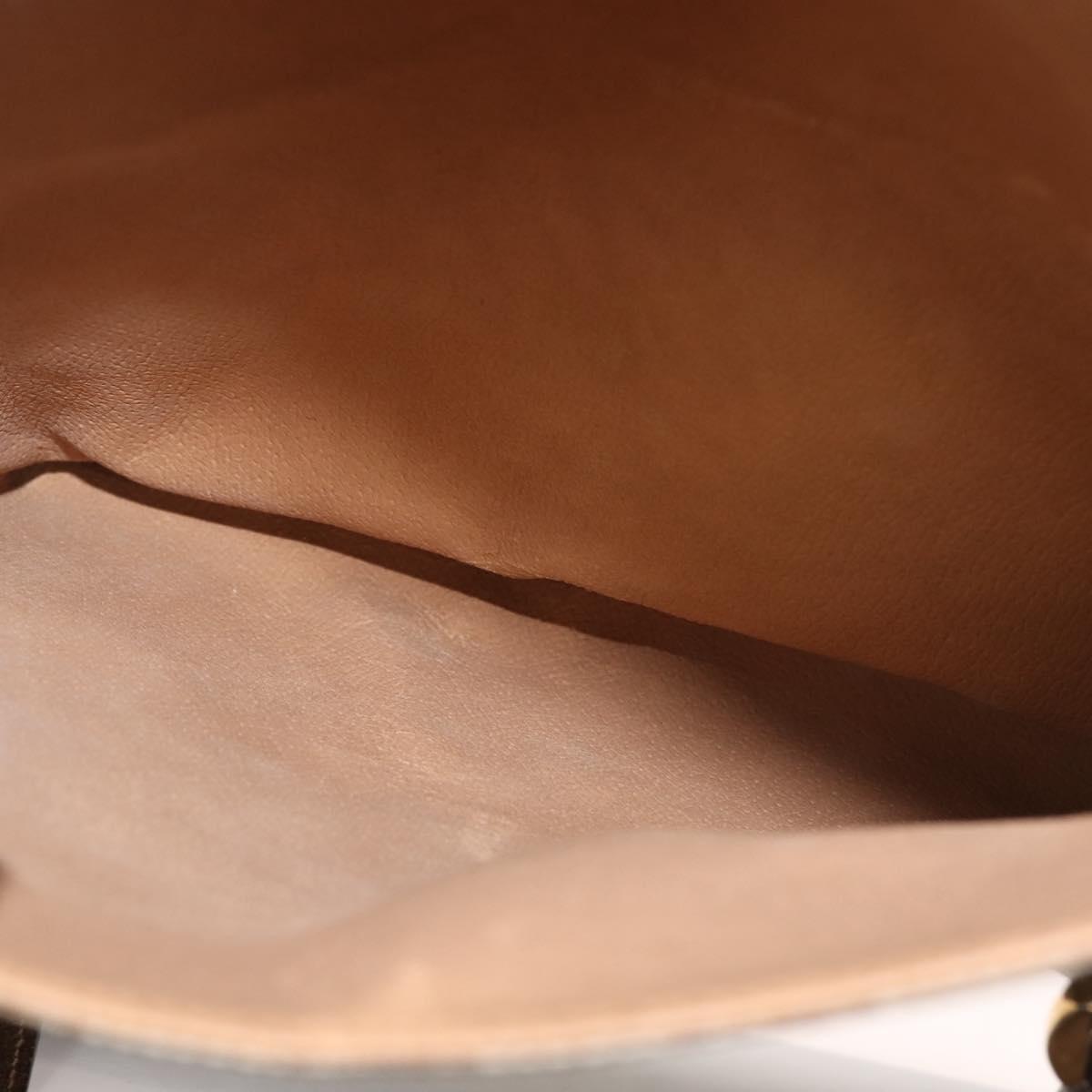 GUCCI GG Supreme Hand Bag PVC Beige Gold 116 02 080 Auth BA6160