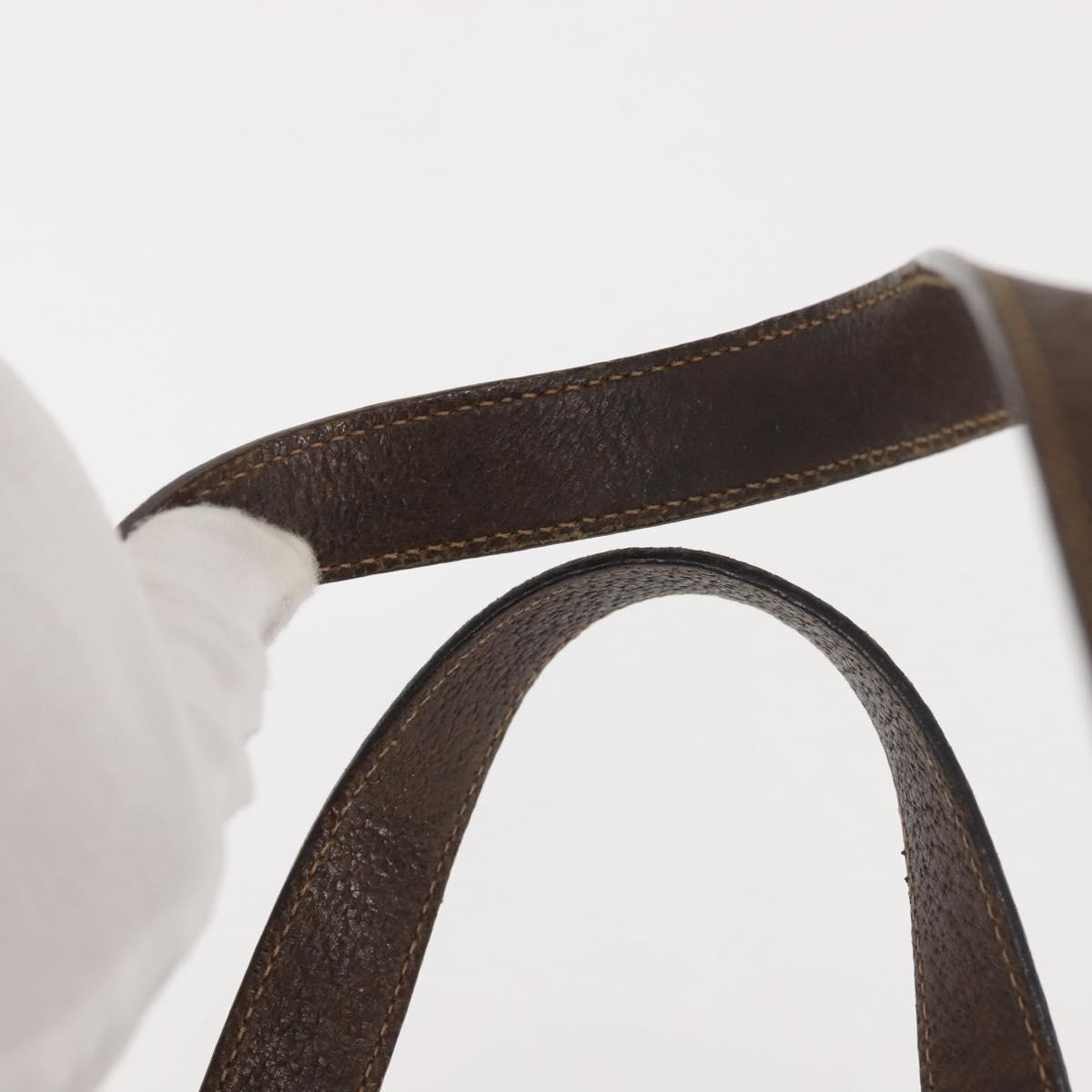 GUCCI GG Supreme Hand Bag PVC Beige Gold 116 02 080 Auth BA6160