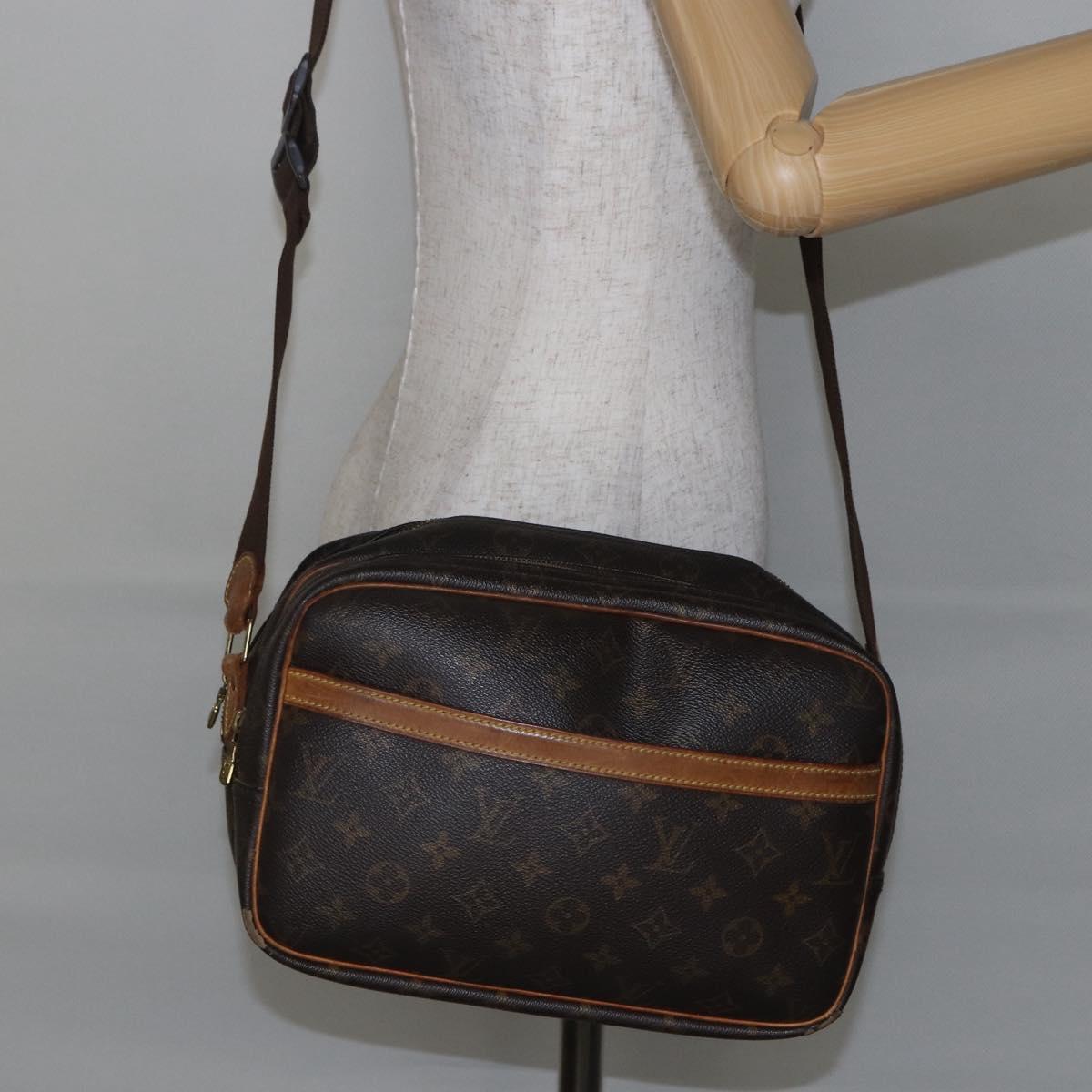 LOUIS VUITTON Monogram Reporter PM Shoulder Bag M45254 LV Auth BA6164