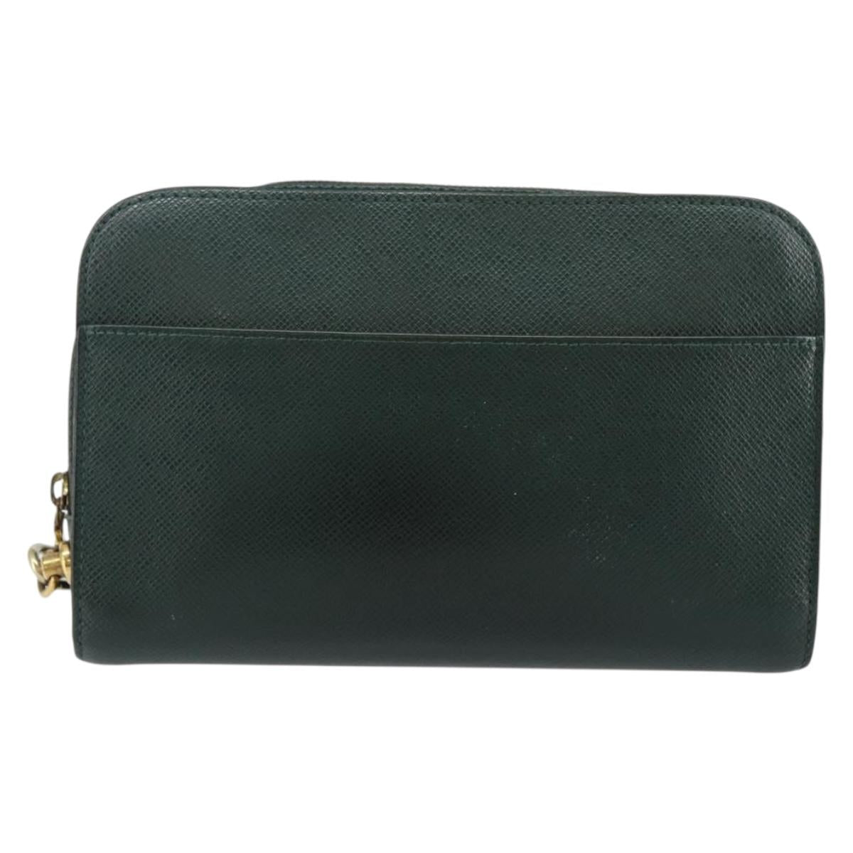 LOUIS VUITTON Taiga Baikal Clutch Bag Epicea M30184 LV Auth BA6177