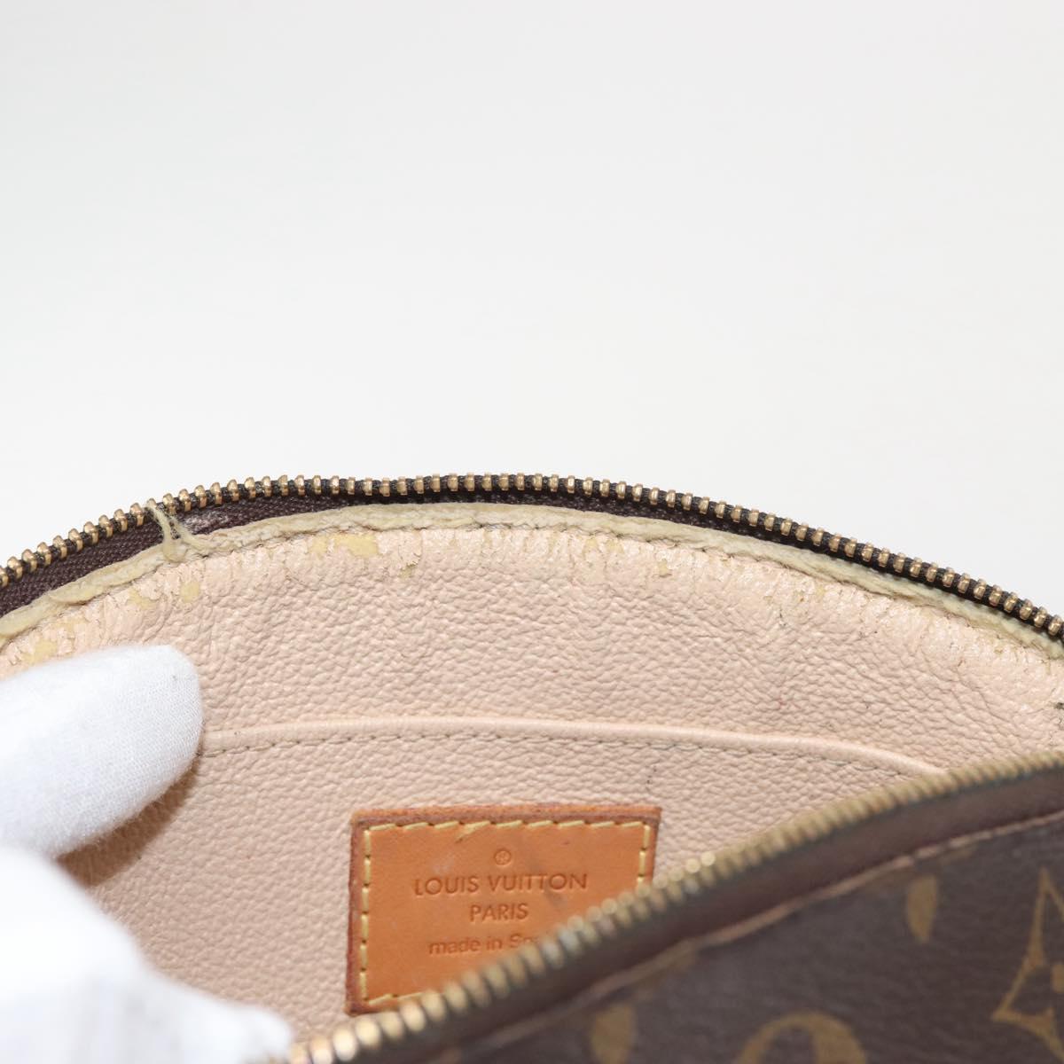 LOUIS VUITTON Monogram Pochette Cosmetic PM Pouch M43998 LV Auth BA6195