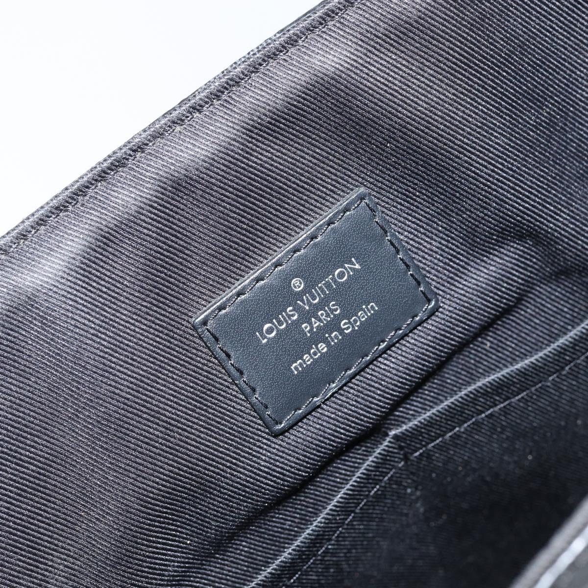 LOUIS VUITTON Damier Graphite District MM Shoulder Bag N41272 LV Auth BA6198