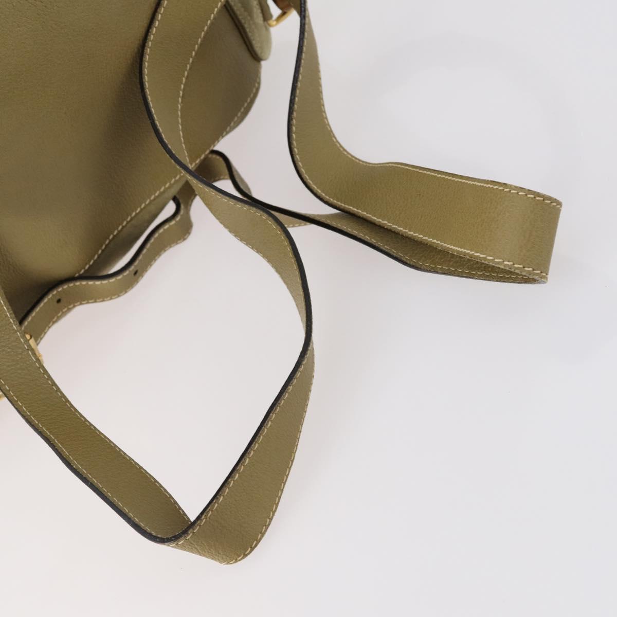 GUCCI Bamboo Backpack Suede Khaki Gold 003 58 0016 Auth BA6204