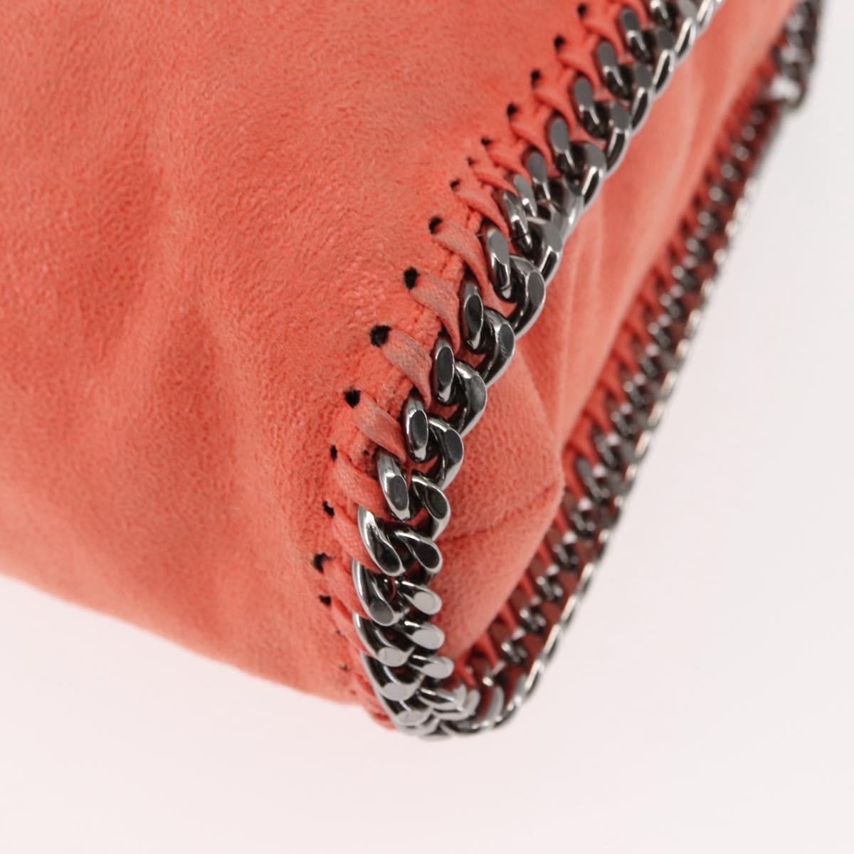 Stella MacCartney Falabella Chain Shoulder Bag Suede Orange 234387 Auth BA6211