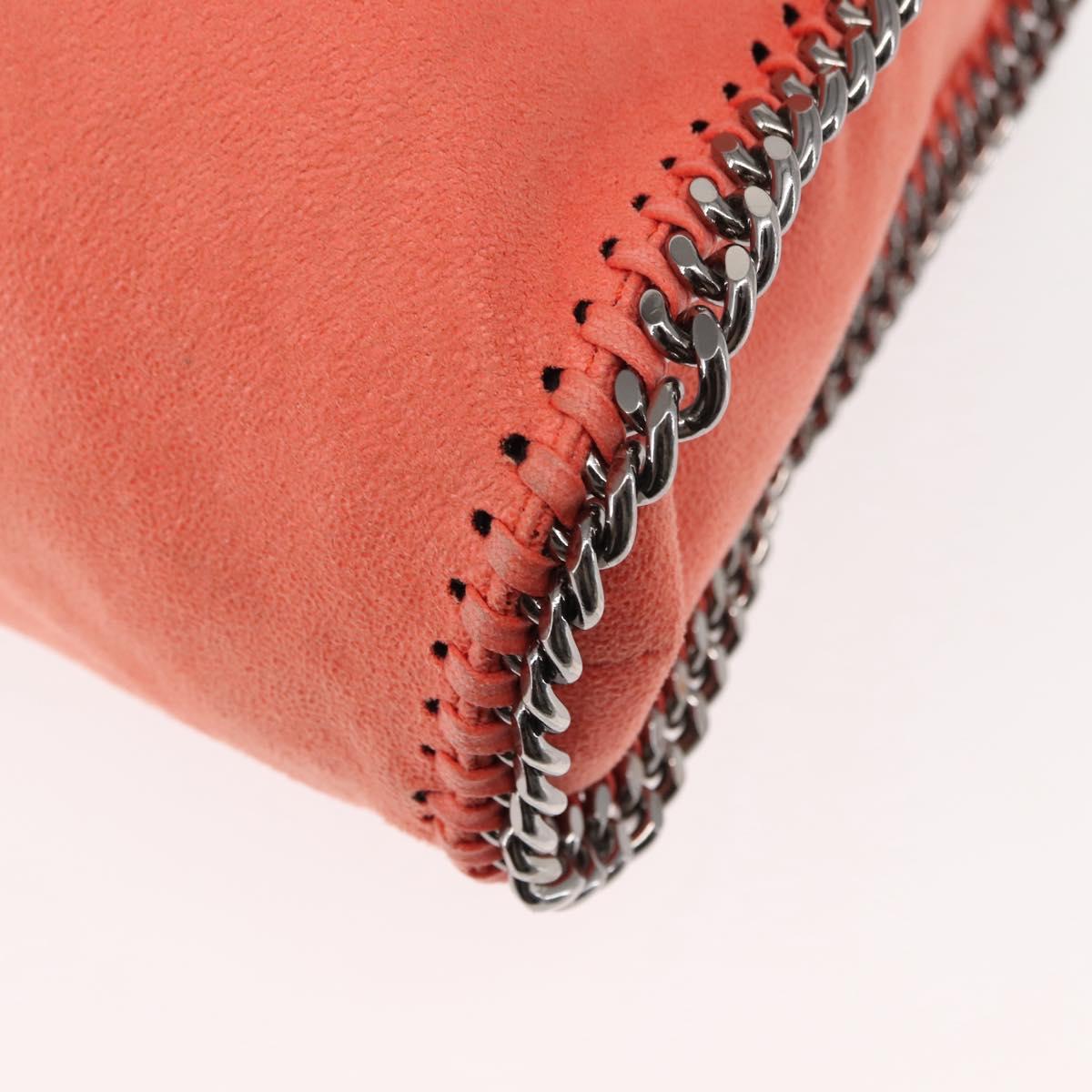 Stella MacCartney Falabella Chain Shoulder Bag Suede Orange 234387 Auth BA6211