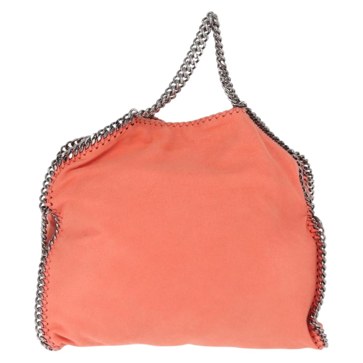 Stella MacCartney Falabella Chain Shoulder Bag Suede Orange 234387 Auth BA6211
